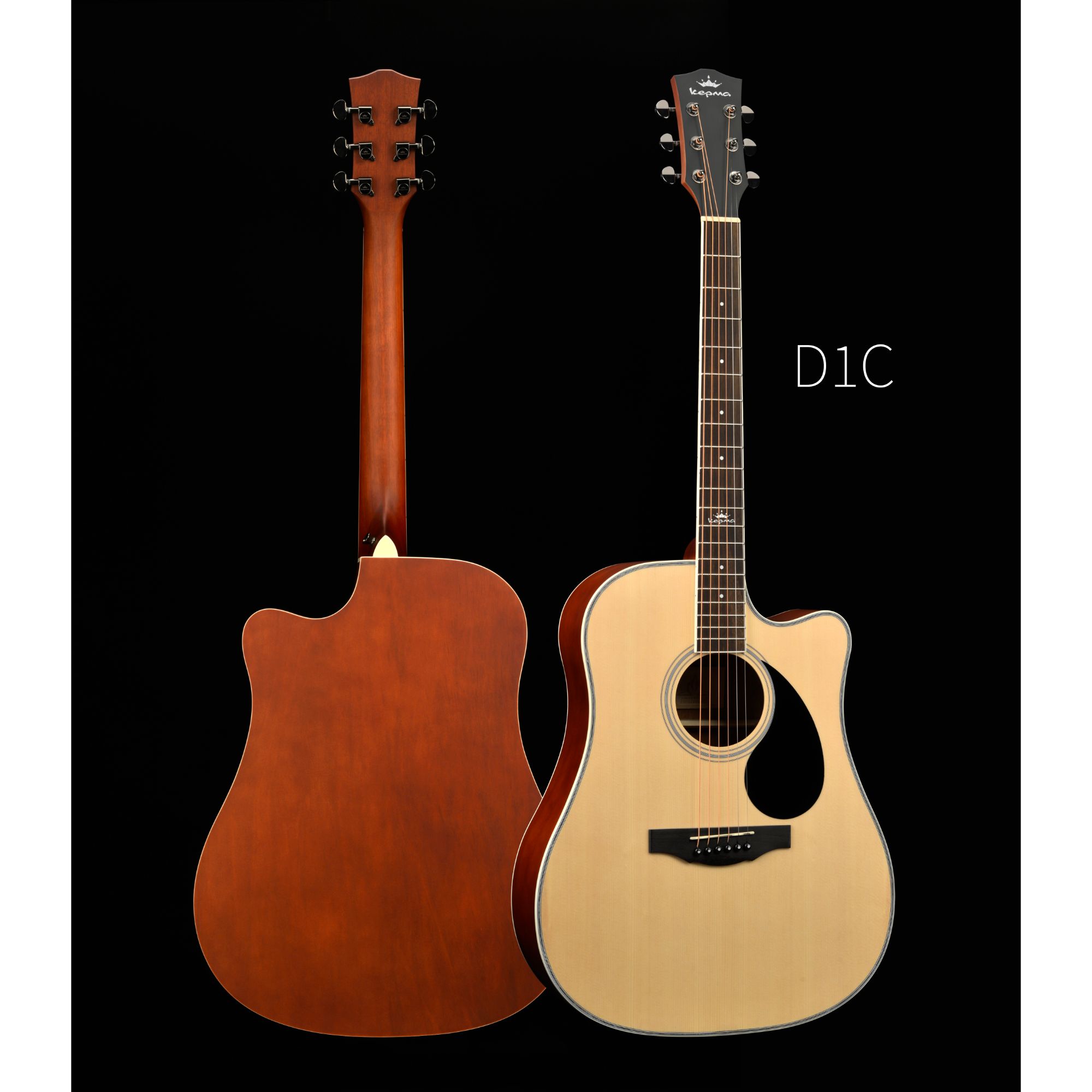 KEPMA D1C Acoustic Guitar-- Natural Matt