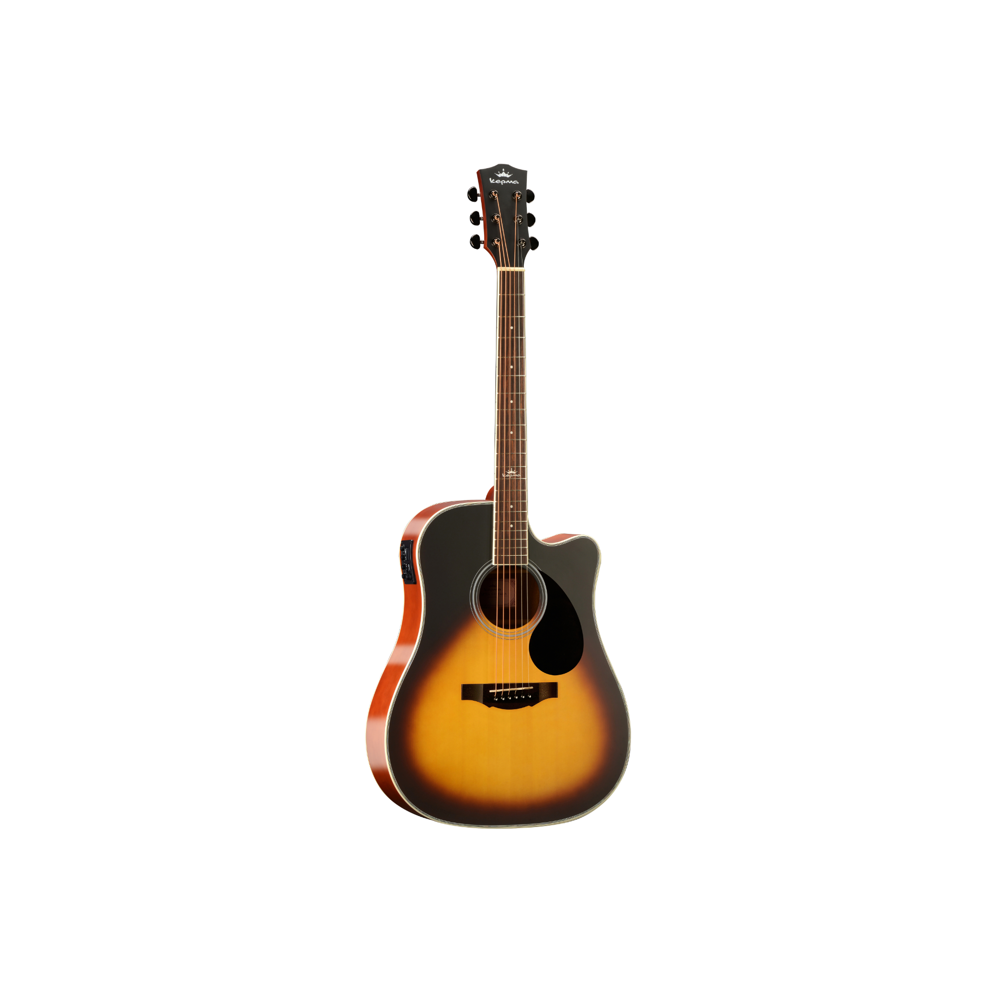 Kepma D1CE - Semi Acoustic Guitar- Sunburst Gloss