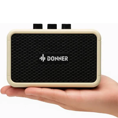 Donner DA-10B Electric Guitar Amplifier 3W Vintage white Practice Amp