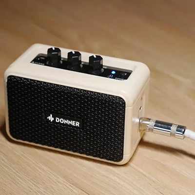 Donner DA-10B Electric Guitar Amplifier 3W Vintage white Practice Amp