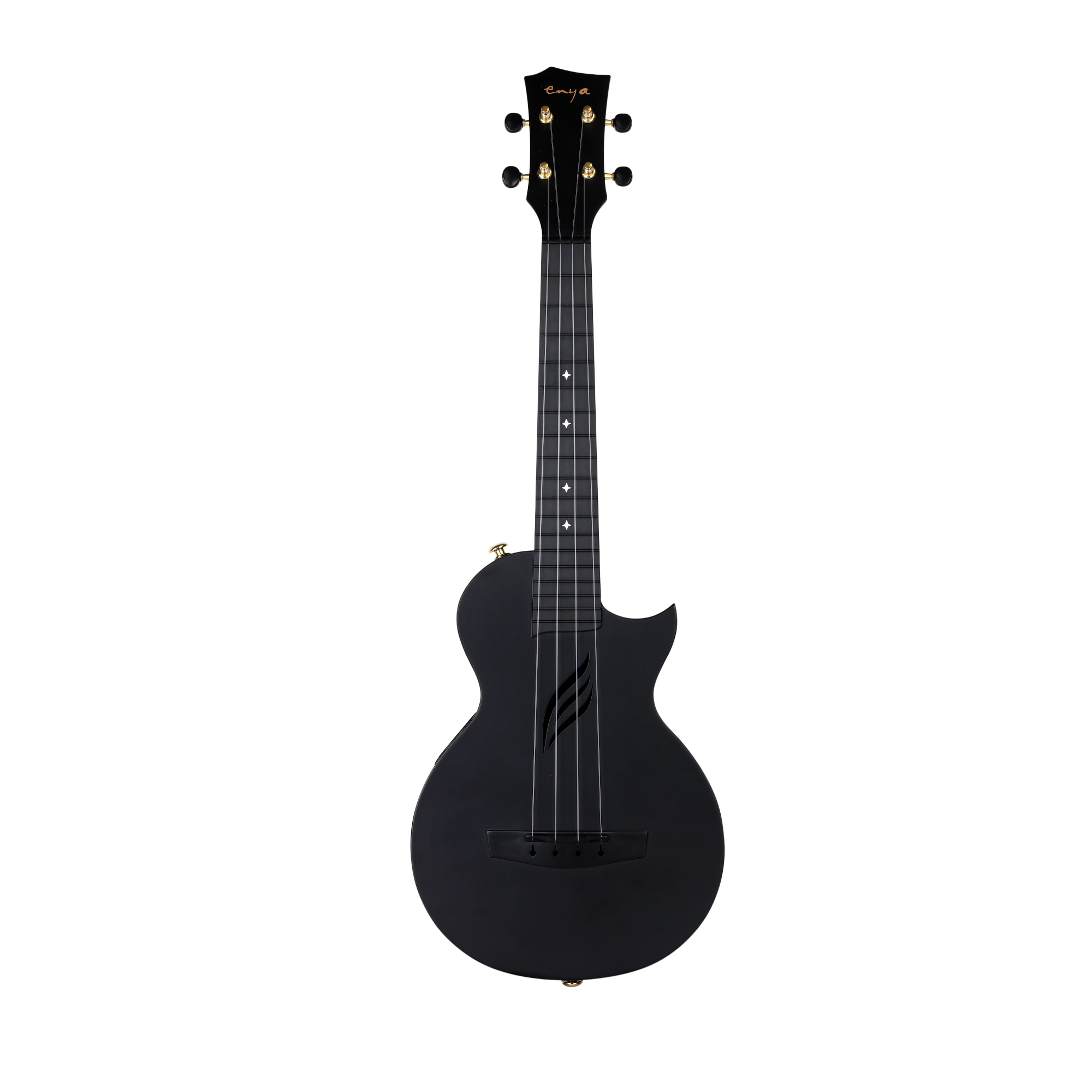 Enya Concert Nova U Carbon Fiber Travel Ukulele- Black