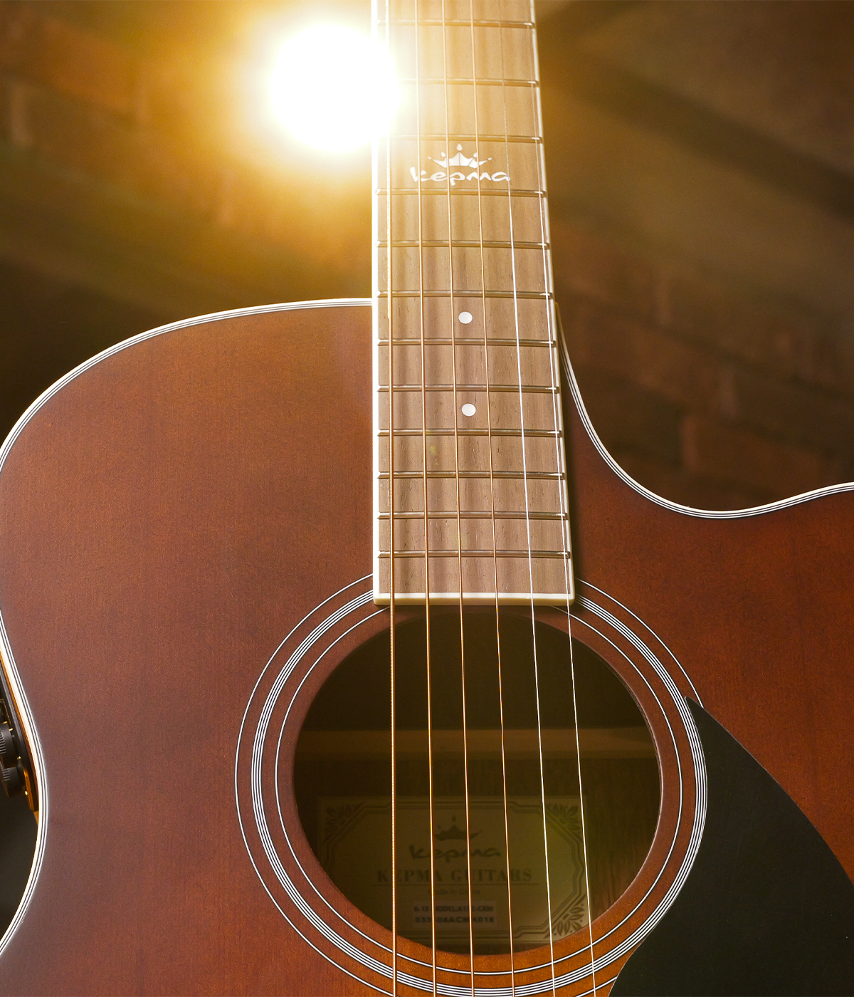 Kepma A1CE TRANS K10- Semi acoustic Guitar-  Crimson satin