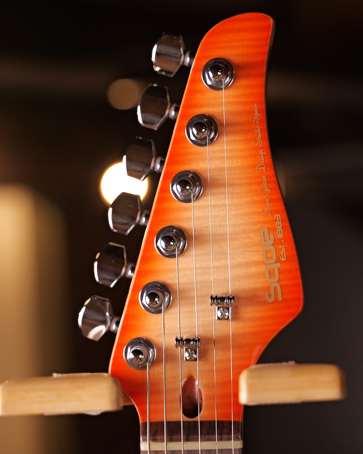 SQOE SEIB998 Amber Orange Custom HSH Electric Guitar