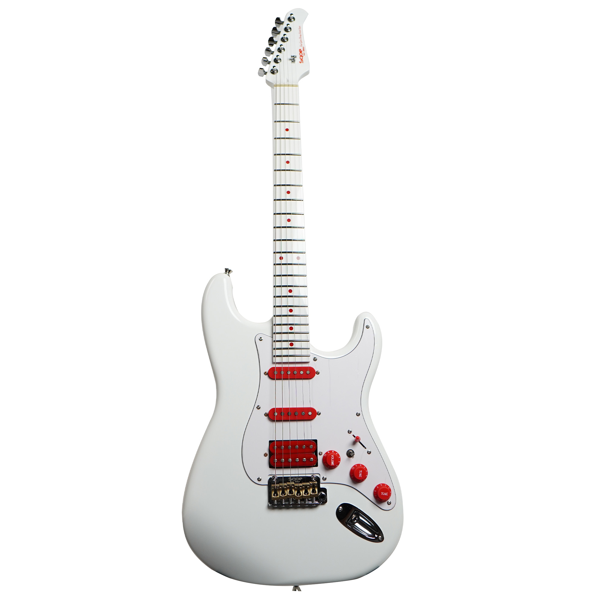 SQOE SEST1008 HSS - White with red HARDCASE WITH KIT