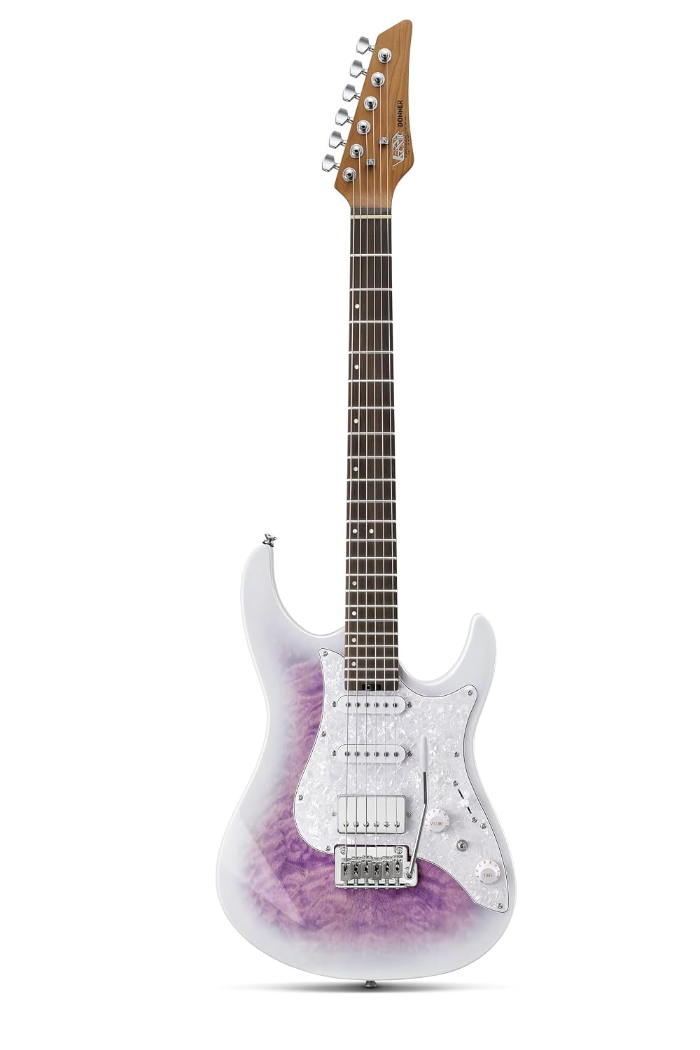 Donner DST-550 Electric Guitar in Amethyst White Burst