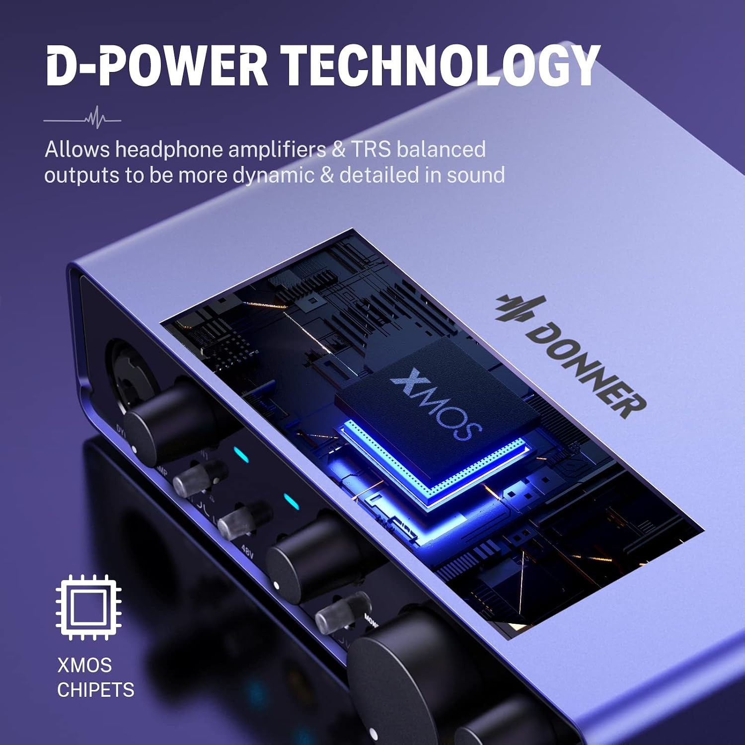 XMOS chipset inside the interface part of Donners D-Power Technology