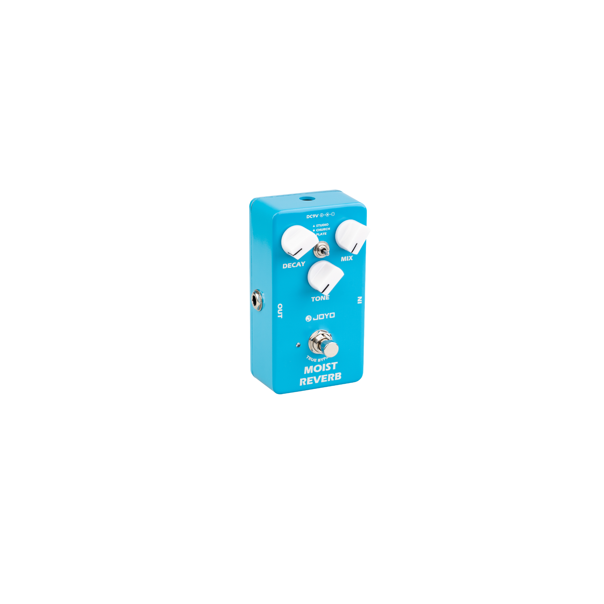 JOYO Reverb Effect Pedal Digital Guitar Pedal with 3 Reverb Effects Studio Church Plate for Electric Guitar - True Bypass MOIST JF-20