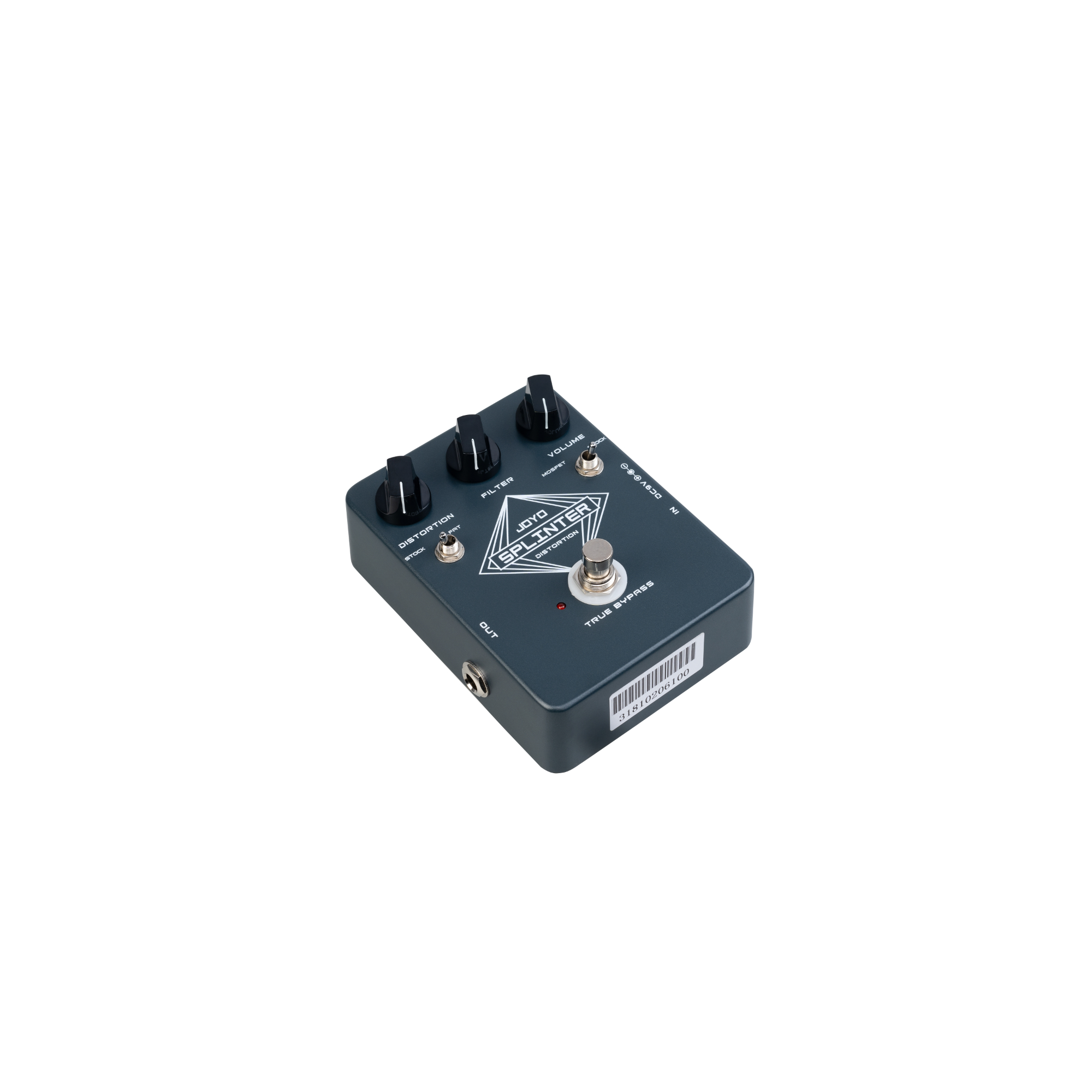 JOYO Distortion Guitar Effect Pedal with Selectable MOSFET FAT Clipping Thick Boost Distortion - True Bypass SPLINTER JF-21