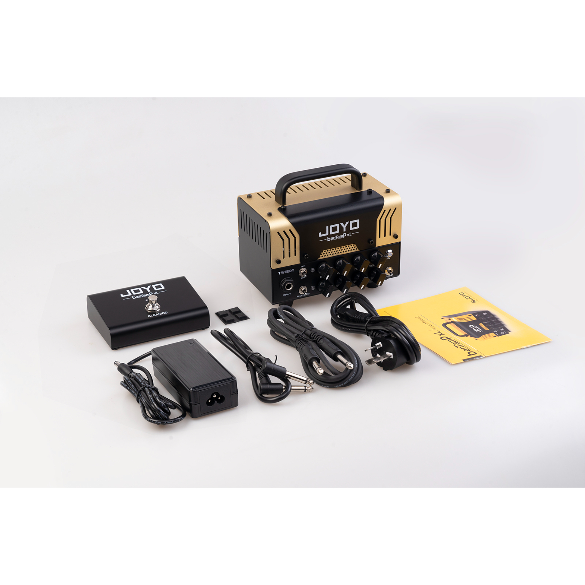 JOYO Tweedy BanTamp XL Series Mini Amp Head 20 Watt Preamp 2 Channel Hybrid Tube Guitar Amplifier with Bluetooth for Electric Guitar