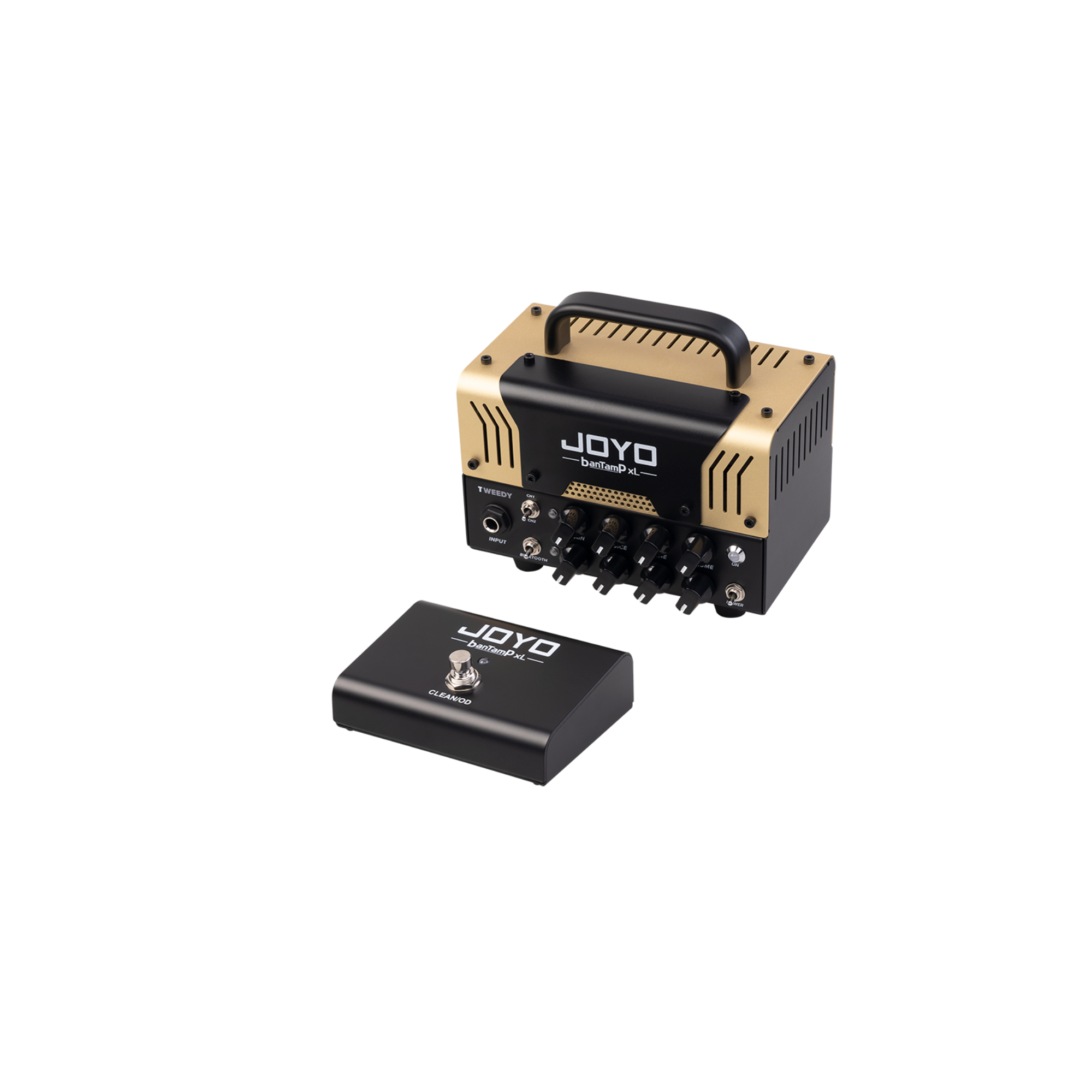 JOYO Tweedy BanTamp XL Series Mini Amp Head 20 Watt Preamp 2 Channel Hybrid Tube Guitar Amplifier with Bluetooth for Electric Guitar