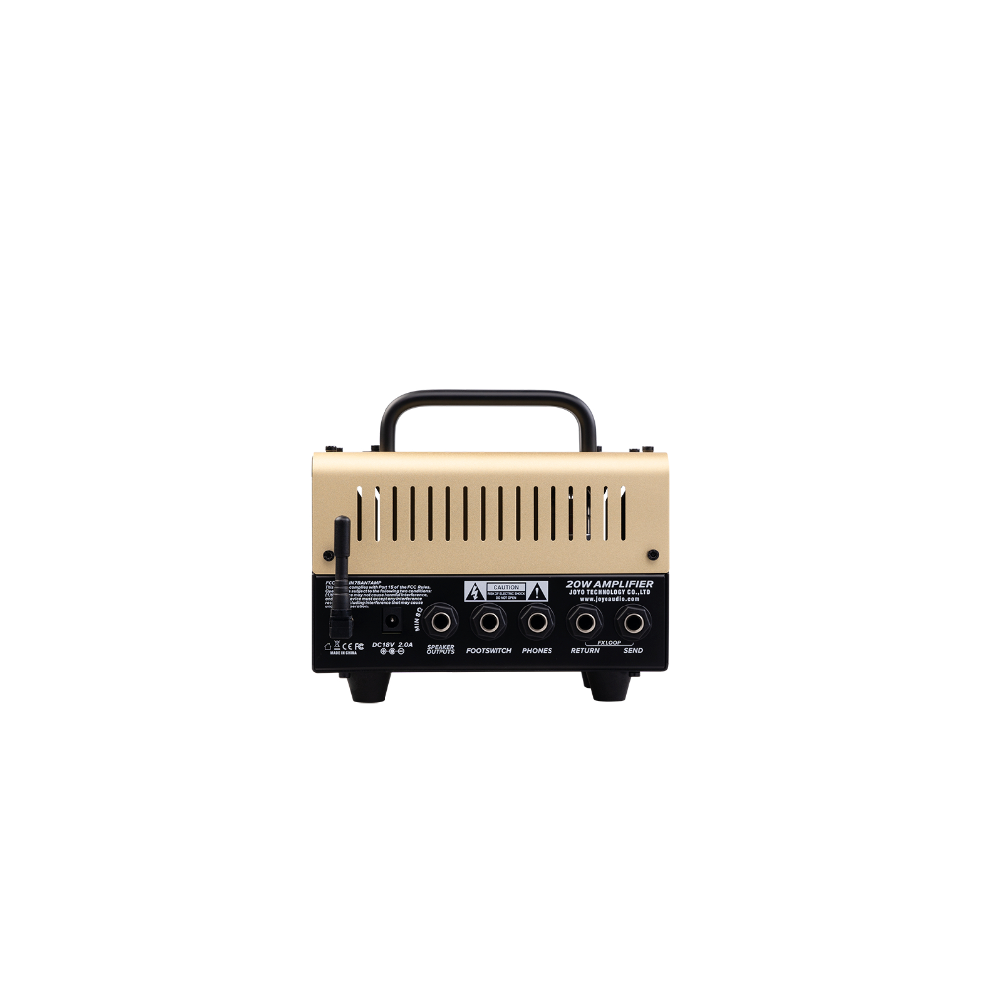 JOYO Tweedy BanTamp XL Series Mini Amp Head 20 Watt Preamp 2 Channel Hybrid Tube Guitar Amplifier with Bluetooth for Electric Guitar