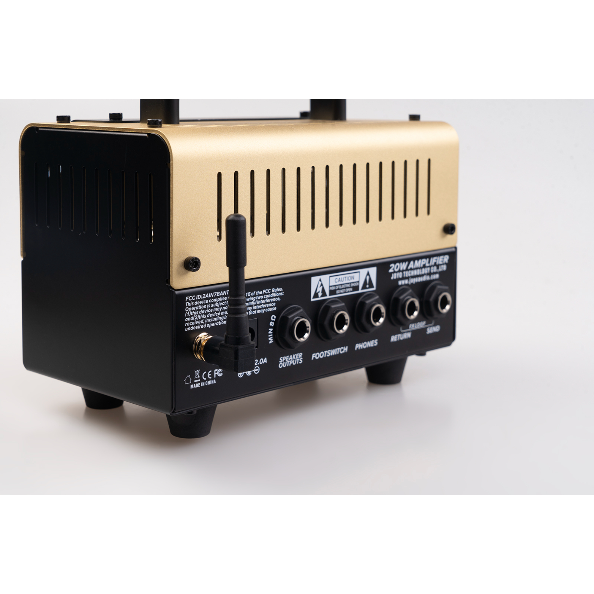 JOYO Tweedy BanTamp XL Series Mini Amp Head 20 Watt Preamp 2 Channel Hybrid Tube Guitar Amplifier with Bluetooth for Electric Guitar