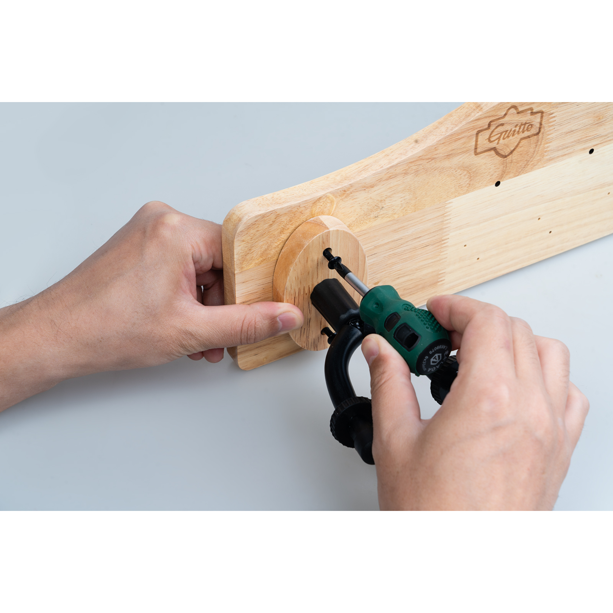 Guitto GGS-09 Guitar wood wall hanger shelf and 4 Hook Guitar Wall Holder for Acoustic Electric Bass Guitar Ukulele Mandolin Banjo