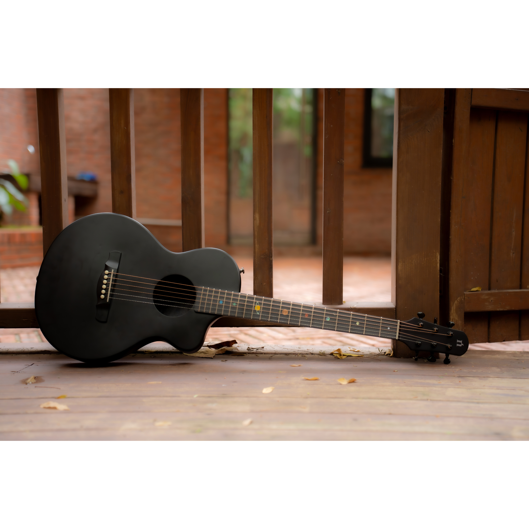 Natasha Asteroid Carbon Fibre 38 Acoustic Guitar with Bag - Cosmic Black
