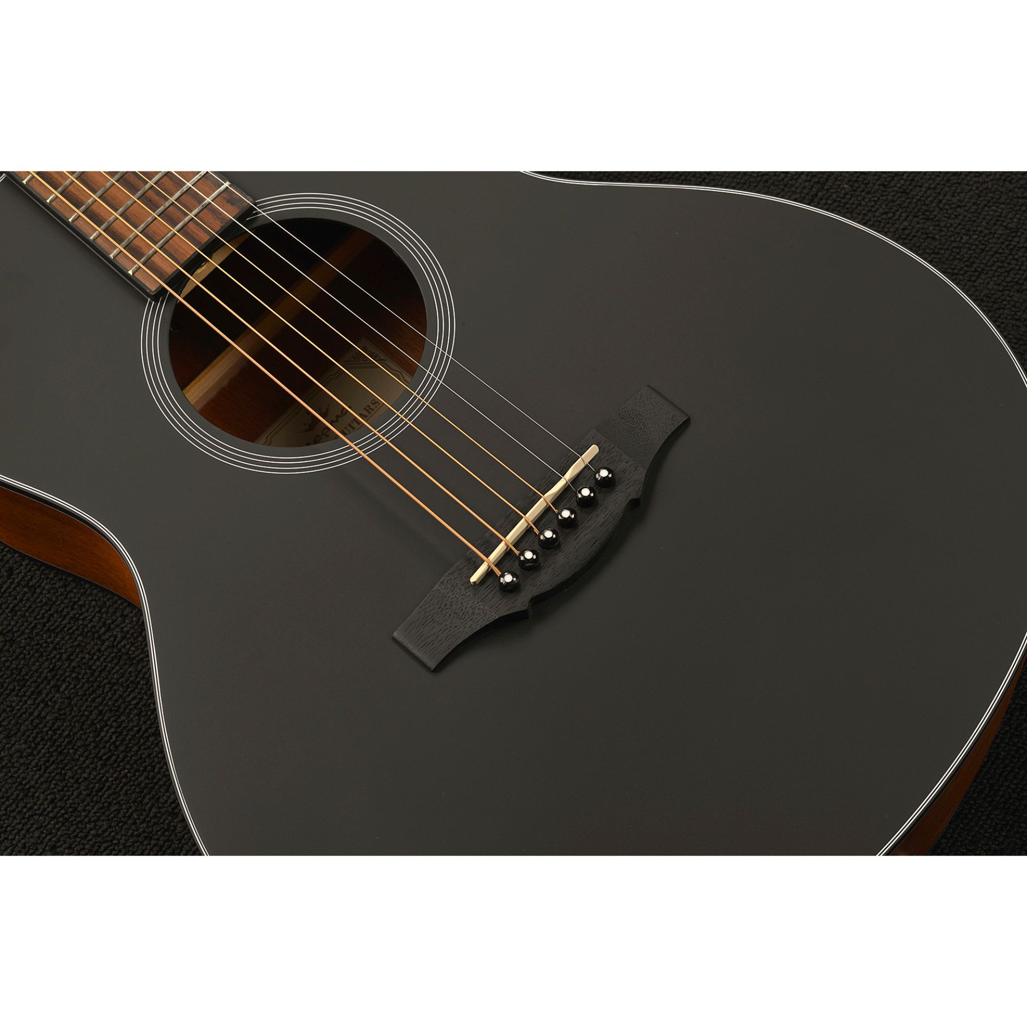 Kepma ES36-E Semi Acoustic Travel Guitar- Black Matt