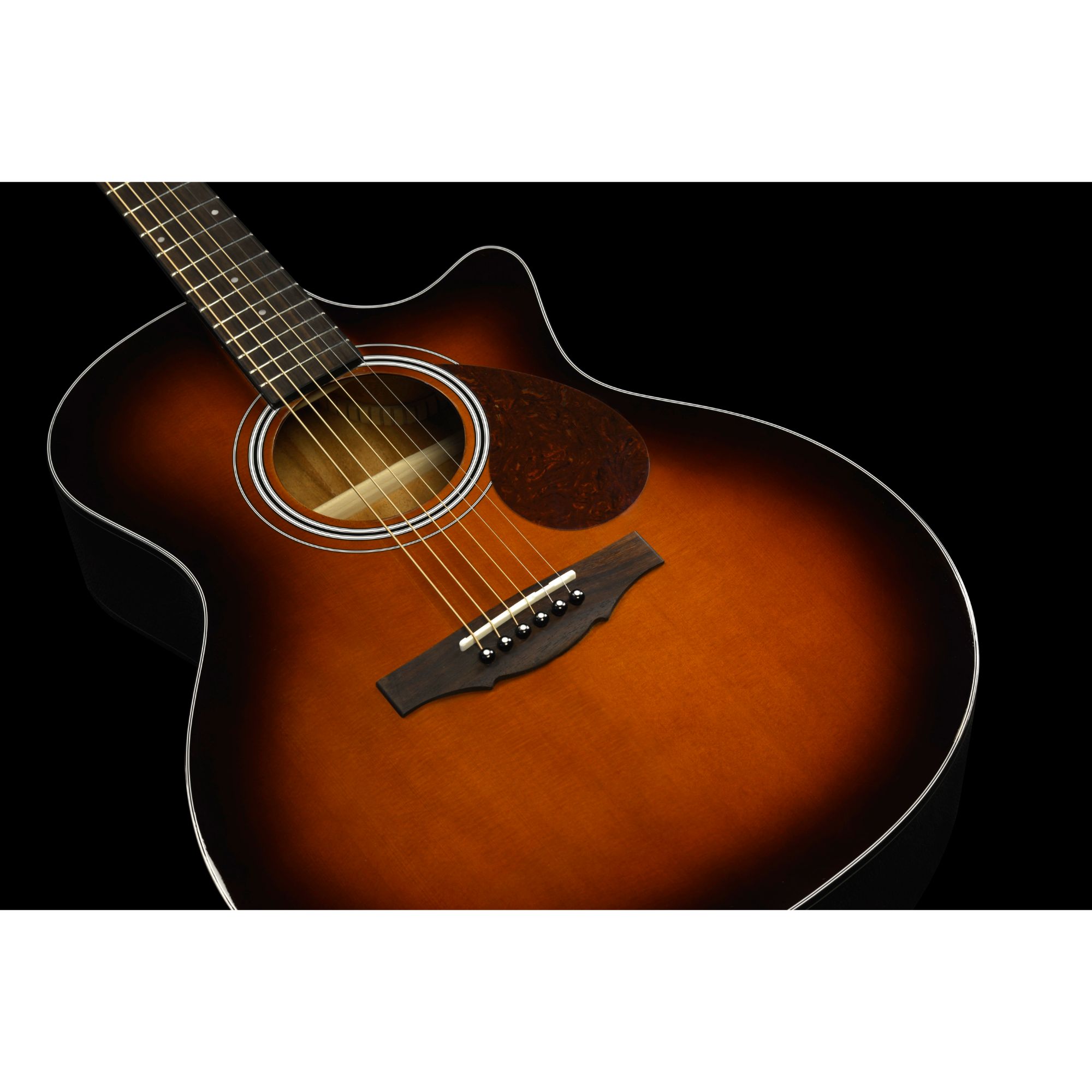 Kepma F0 GA Solid Top Acoustic Guitar- Cherry Burst