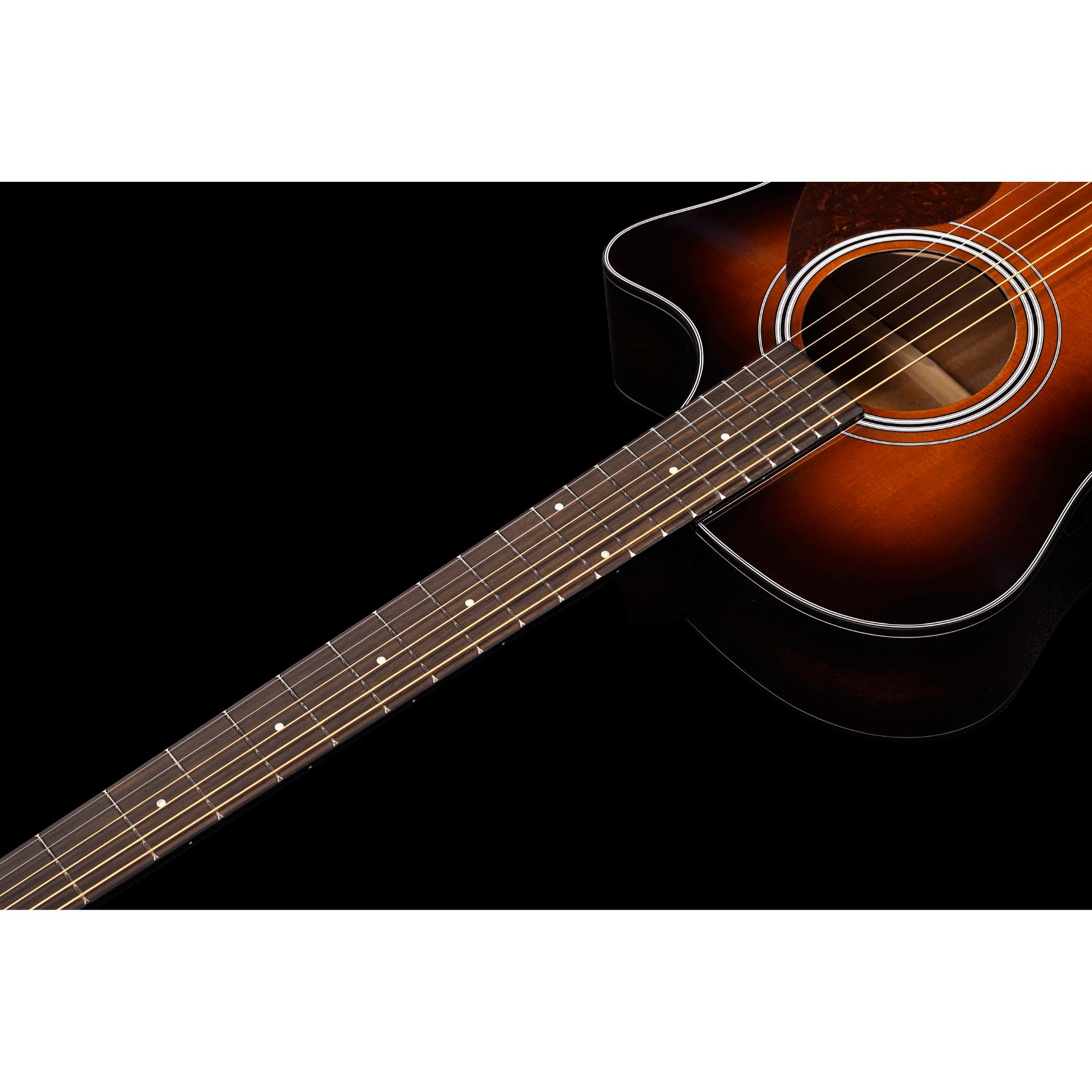 Kepma F0 GA Solid Top Acoustic Guitar- Cherry Burst