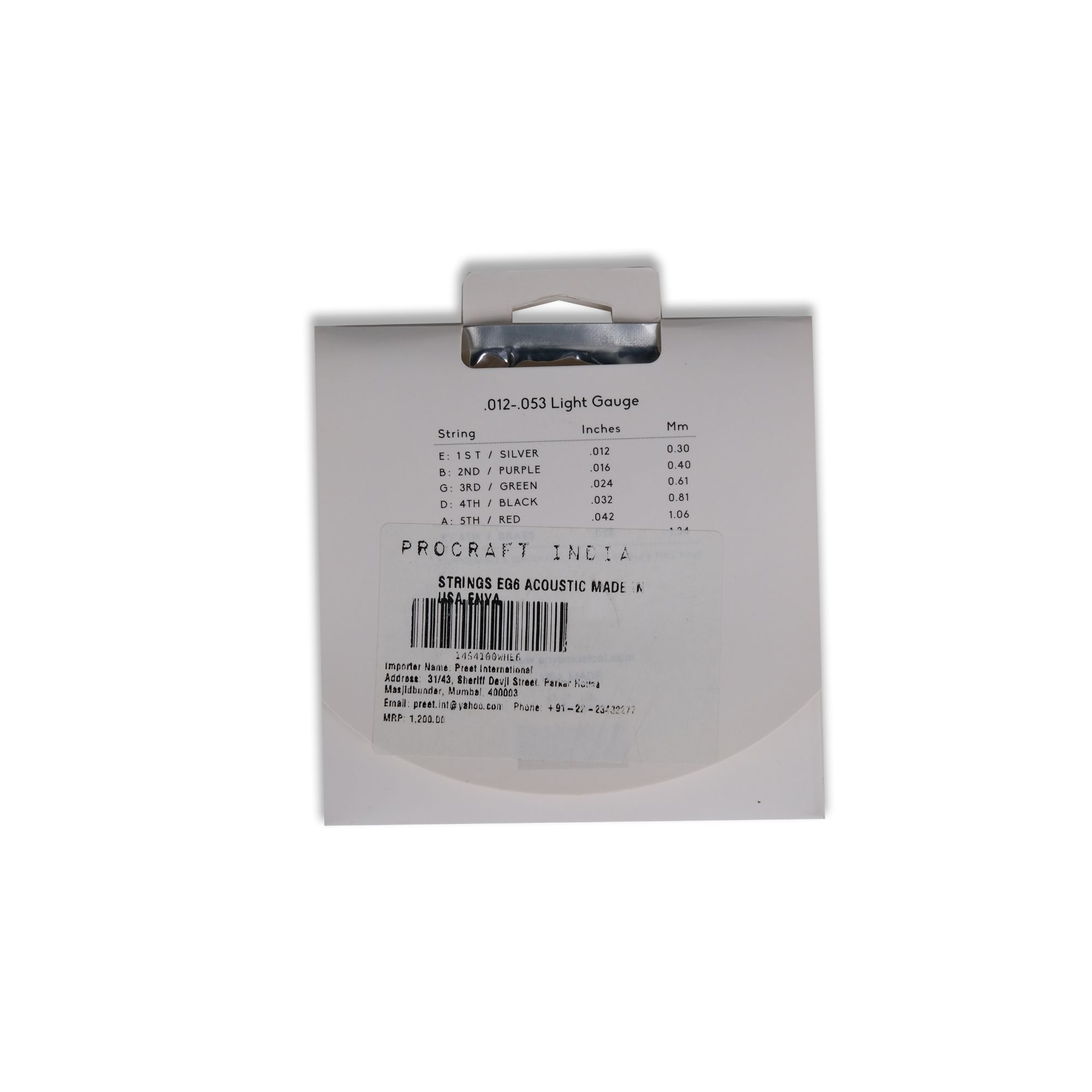 Enya EG6 Acoustic guitar strings 012 - 053