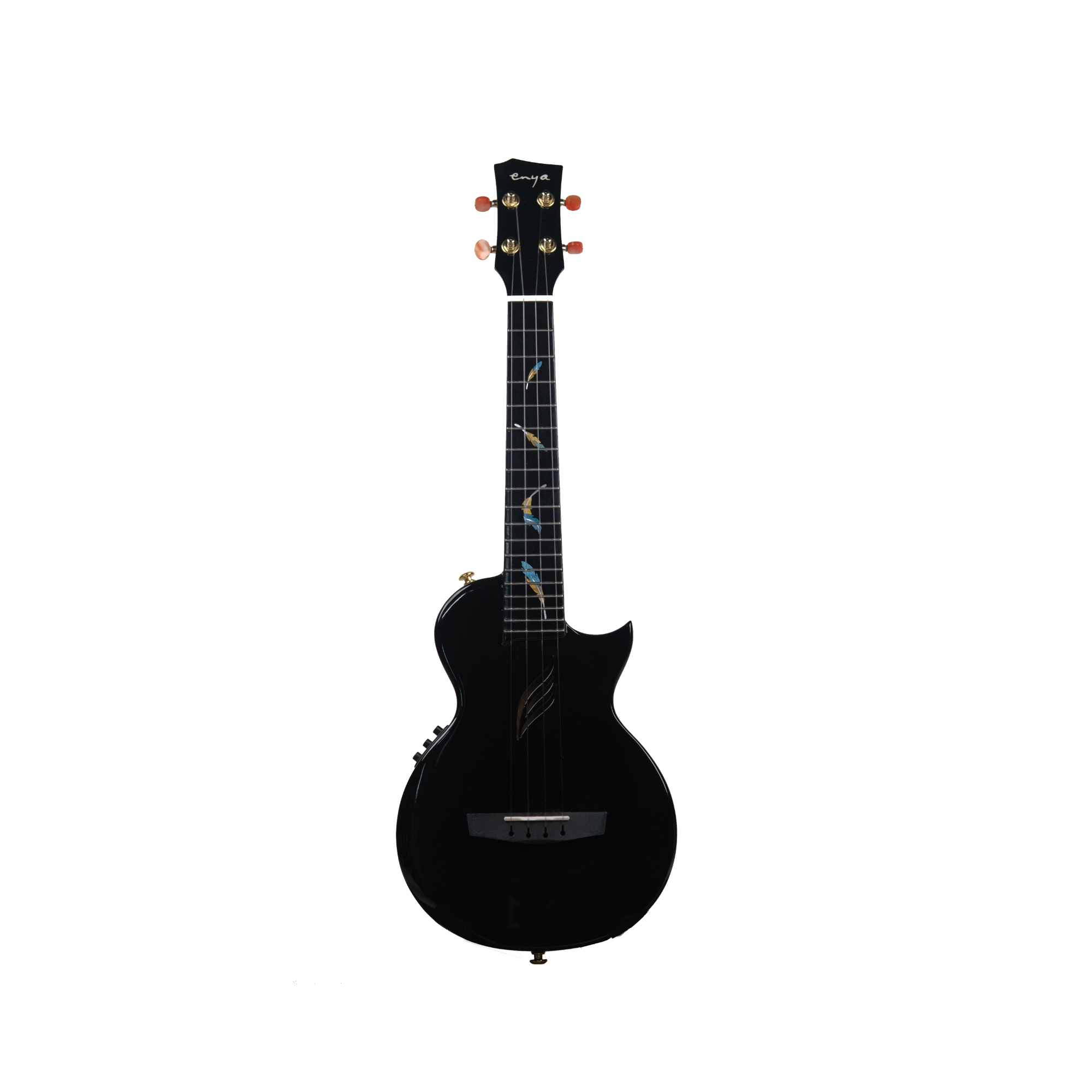 Enya EUT Feather - All solid mahogany transacoustic ukulele Black
