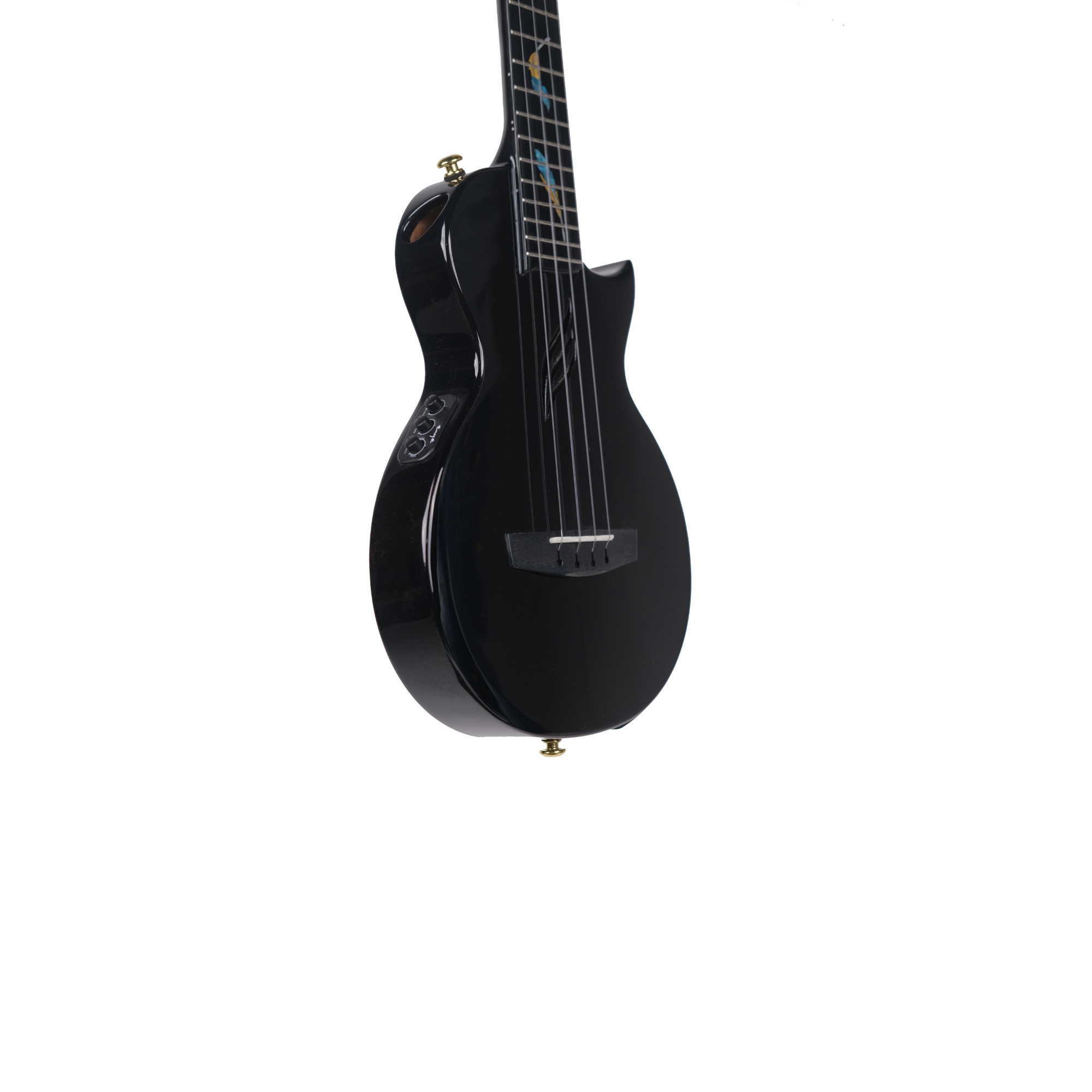 Enya EUT Feather - All solid mahogany transacoustic ukulele Black