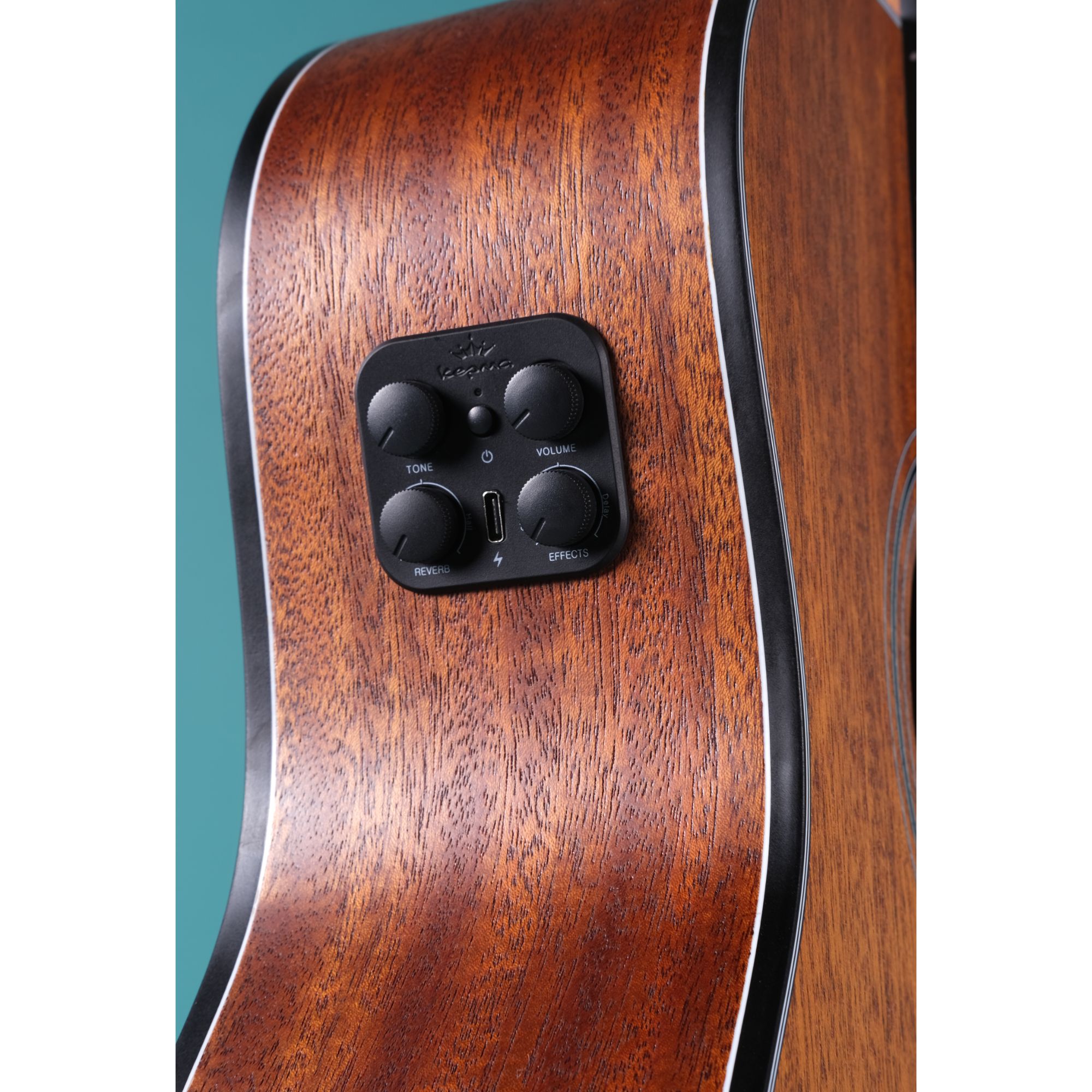 Kepma EAC-E Transacoustic K10 Semi - Acoustic Guitar - All Mahogany Matt