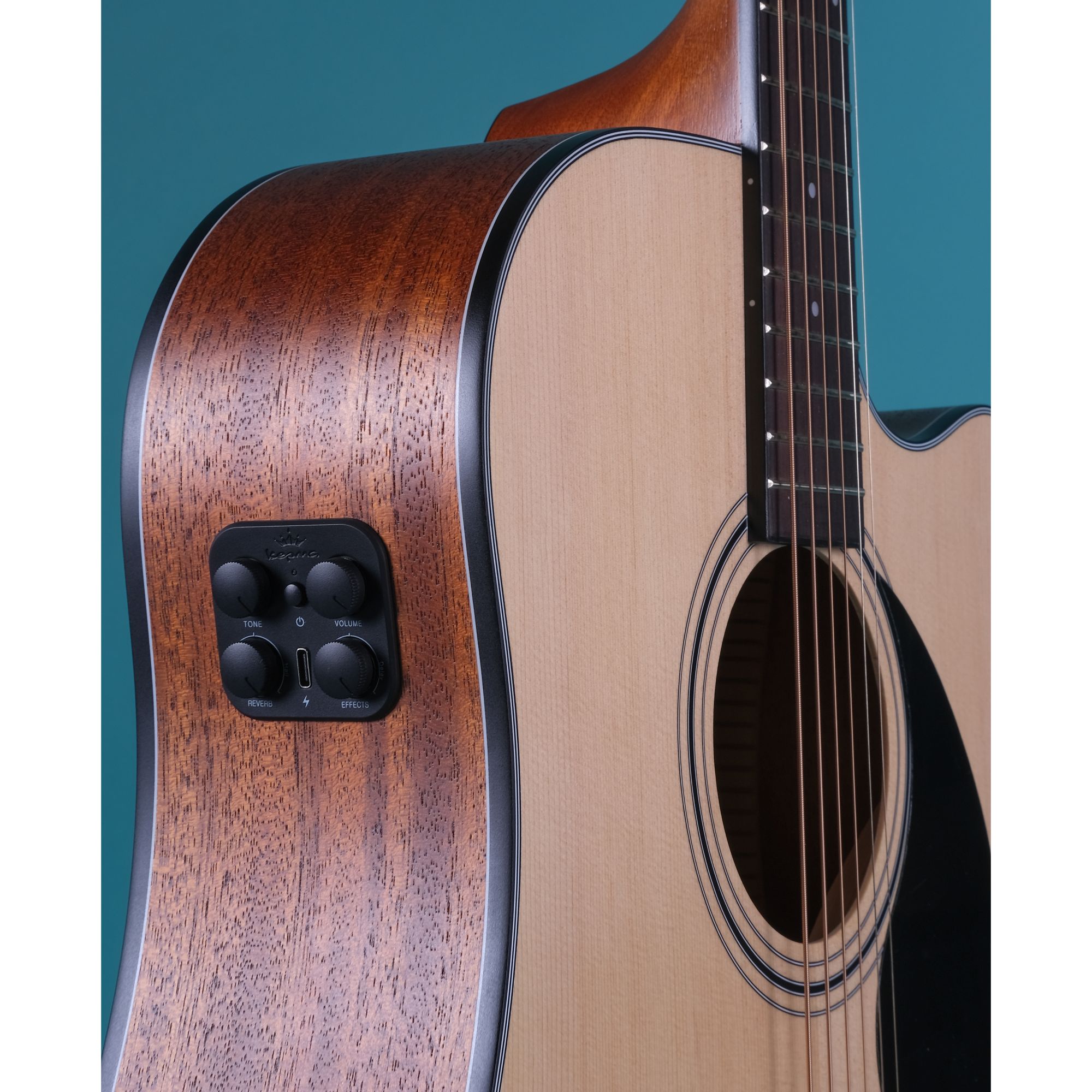 Kepma EDC-E TRANS K10 Semi - Acoustic Guitar - Natural Matt