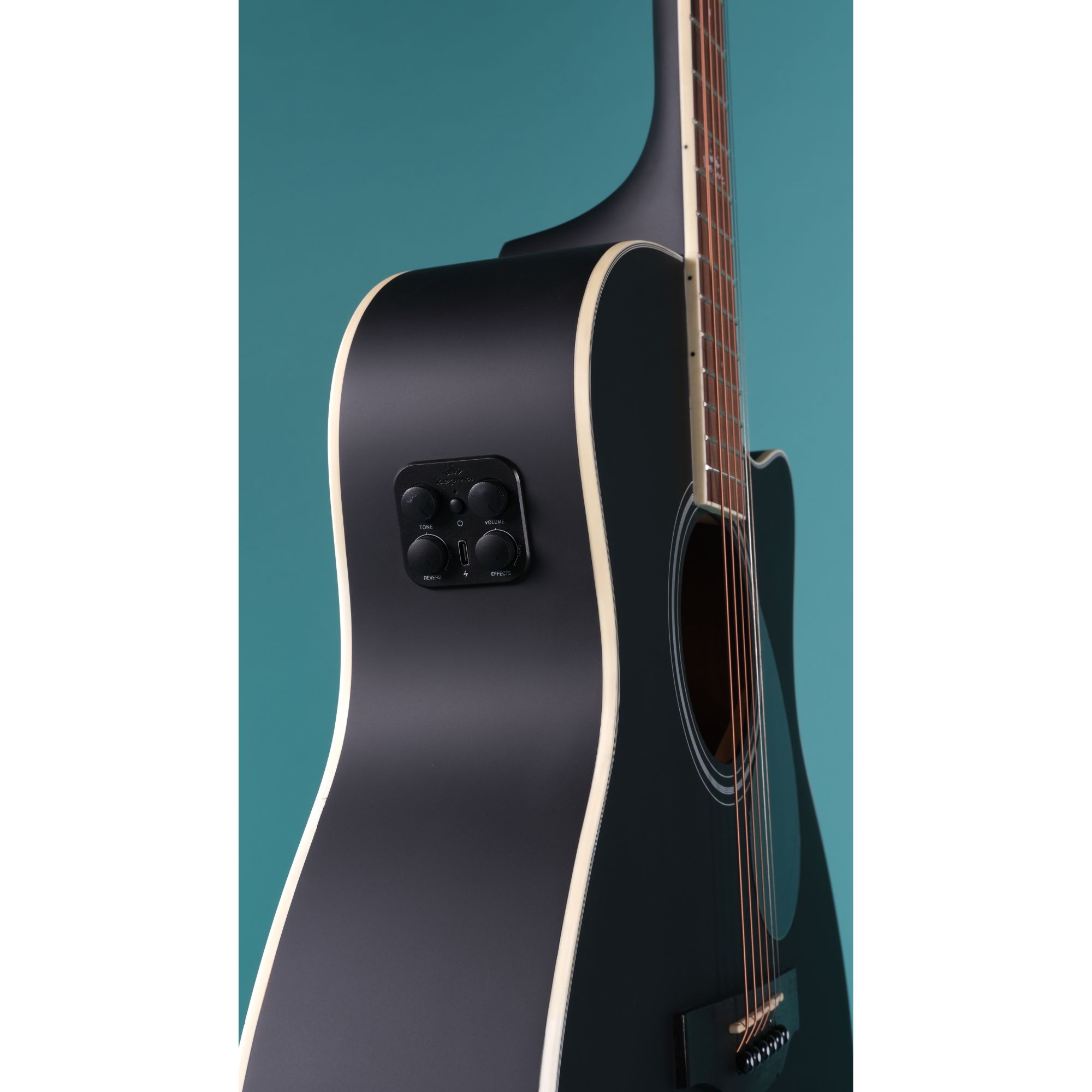 Kepma A1CE TRANS K10- Semi acoustic Guitar- Black Matt