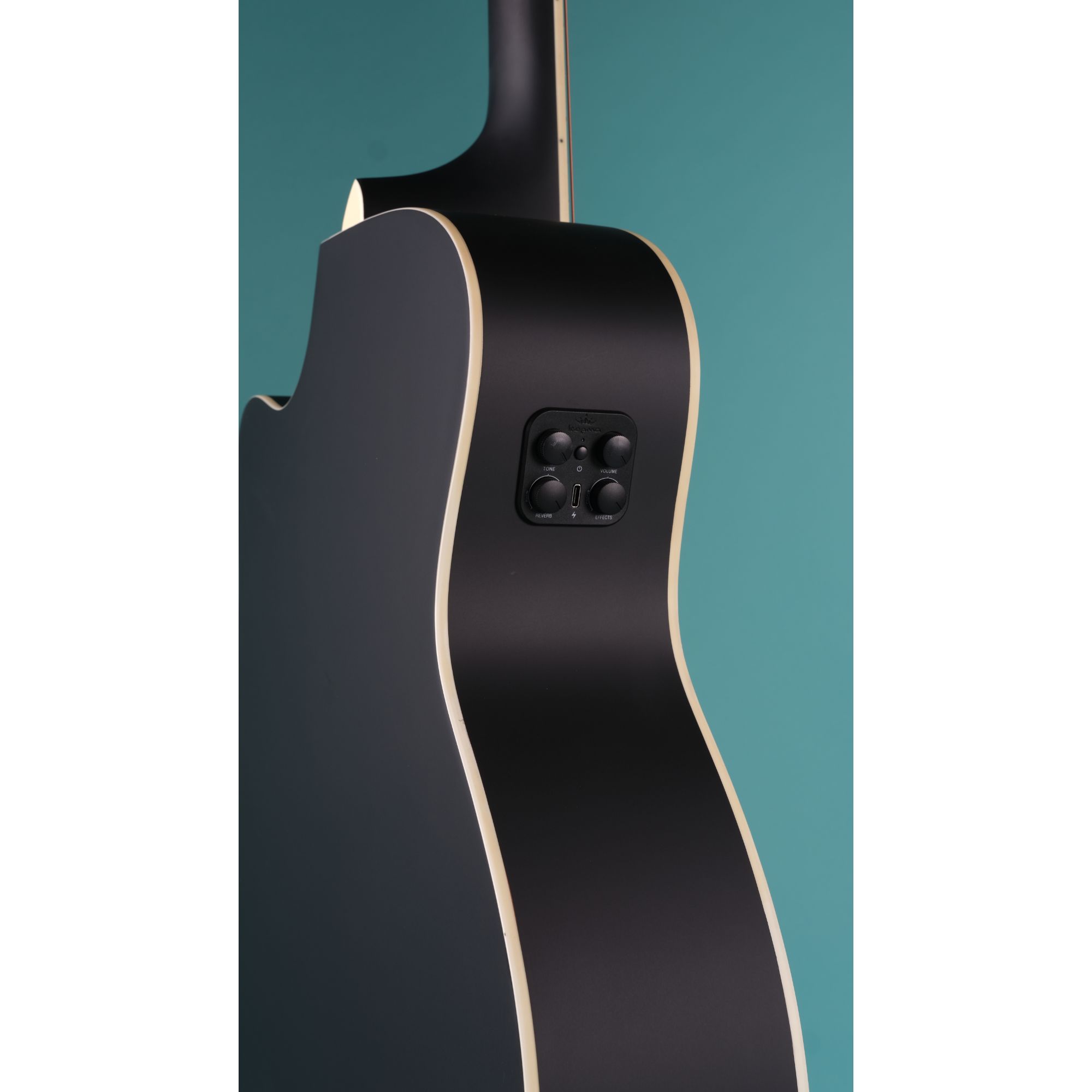 Kepma A1CE PRO TRANS K10- Semi acoustic Guitar- Black Matt