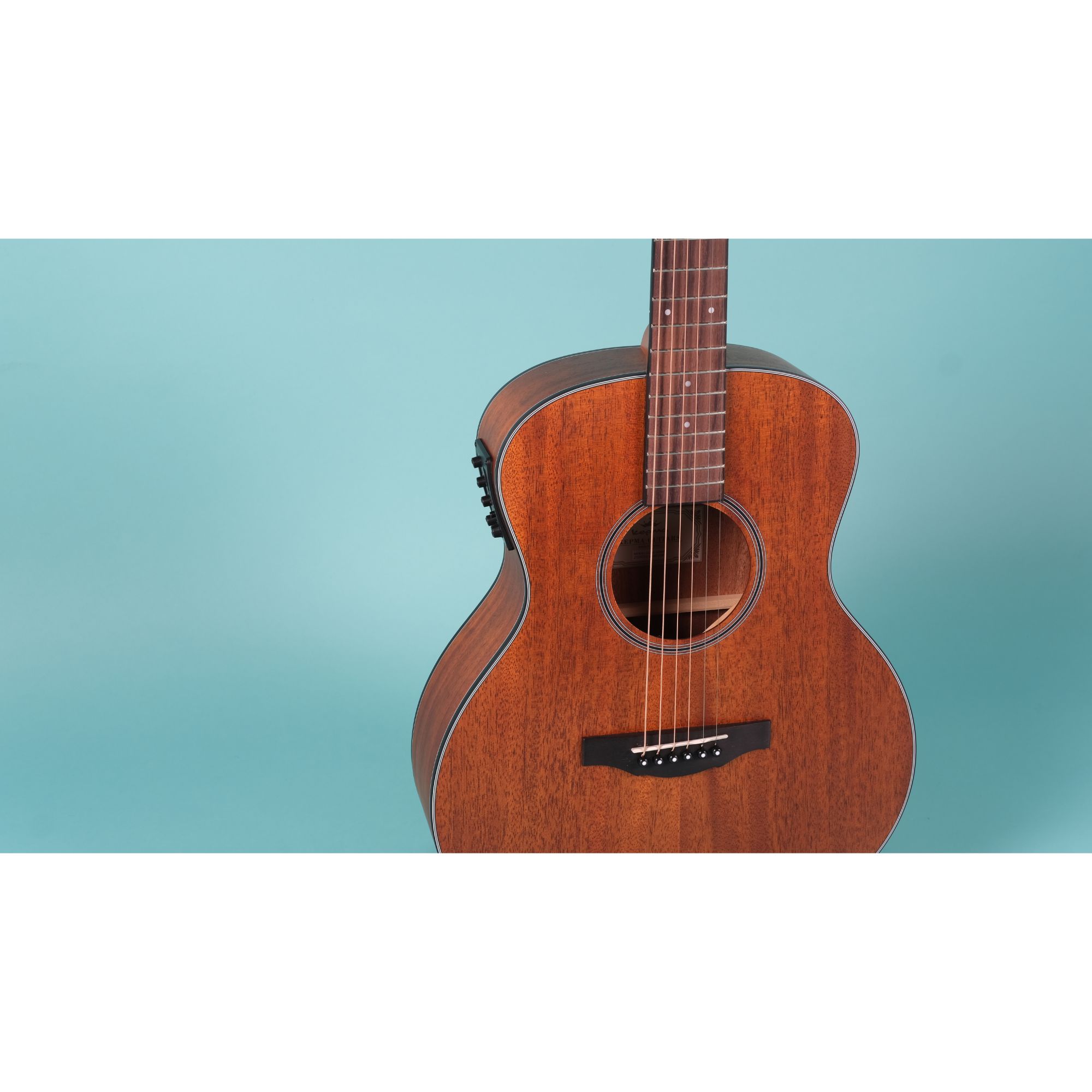 Kepma ES36-E Semi Acoustic Travel Guitar- All Mahogany