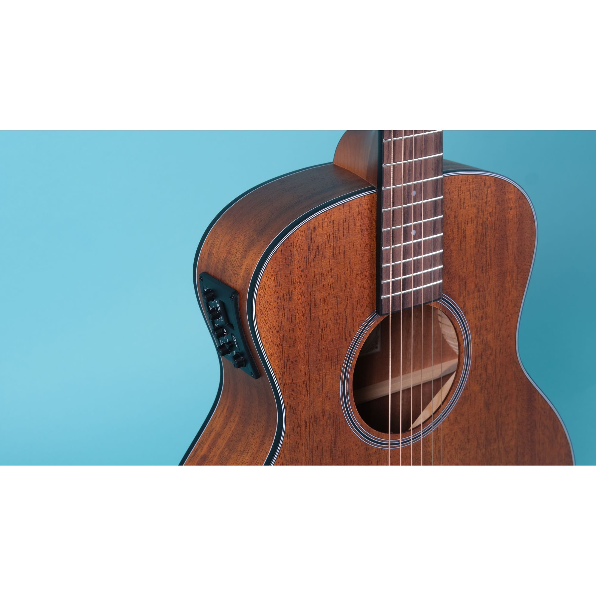 Kepma ES36-E Semi Acoustic Travel Guitar- All Mahogany