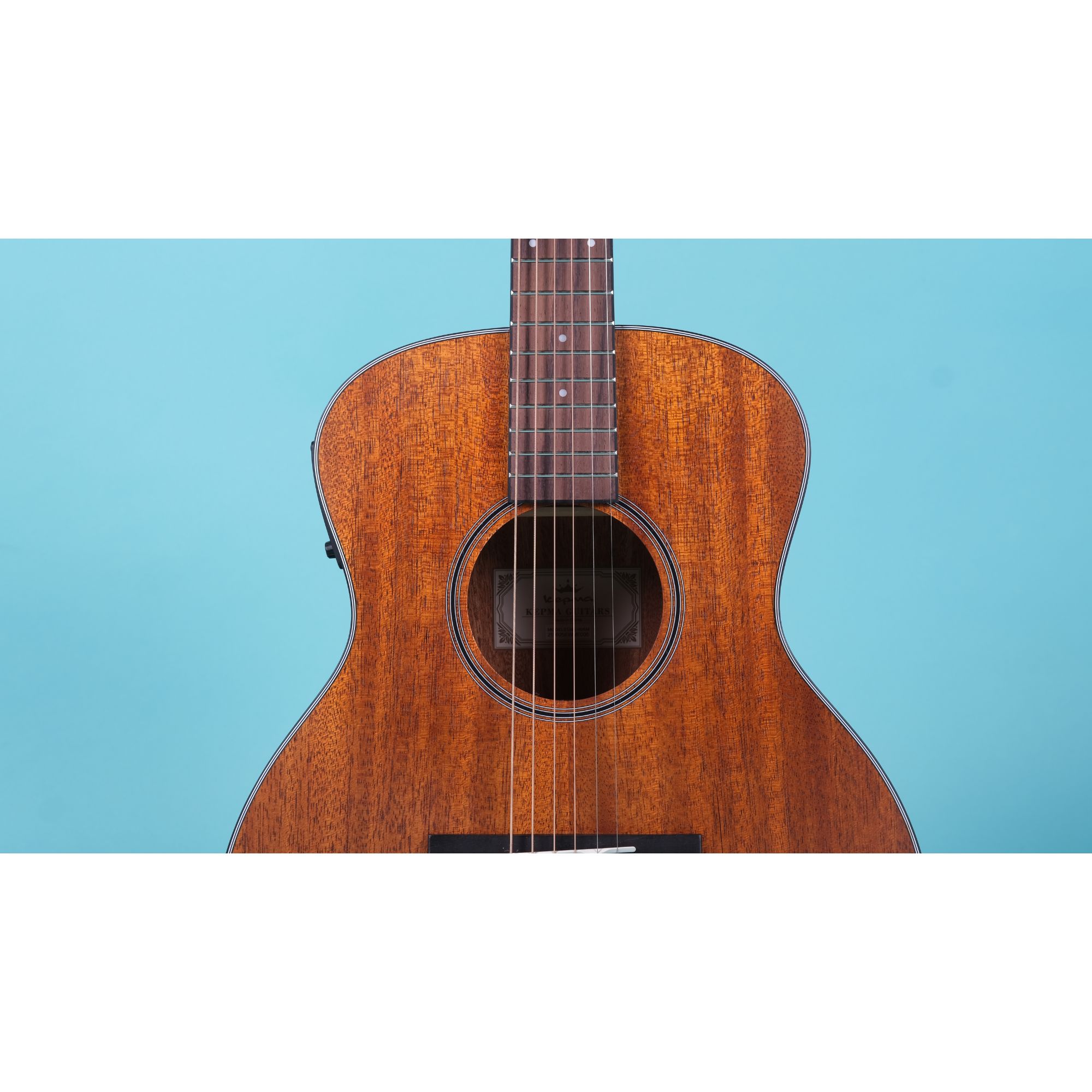 Kepma ES36-E Semi Acoustic Travel Guitar- All Mahogany