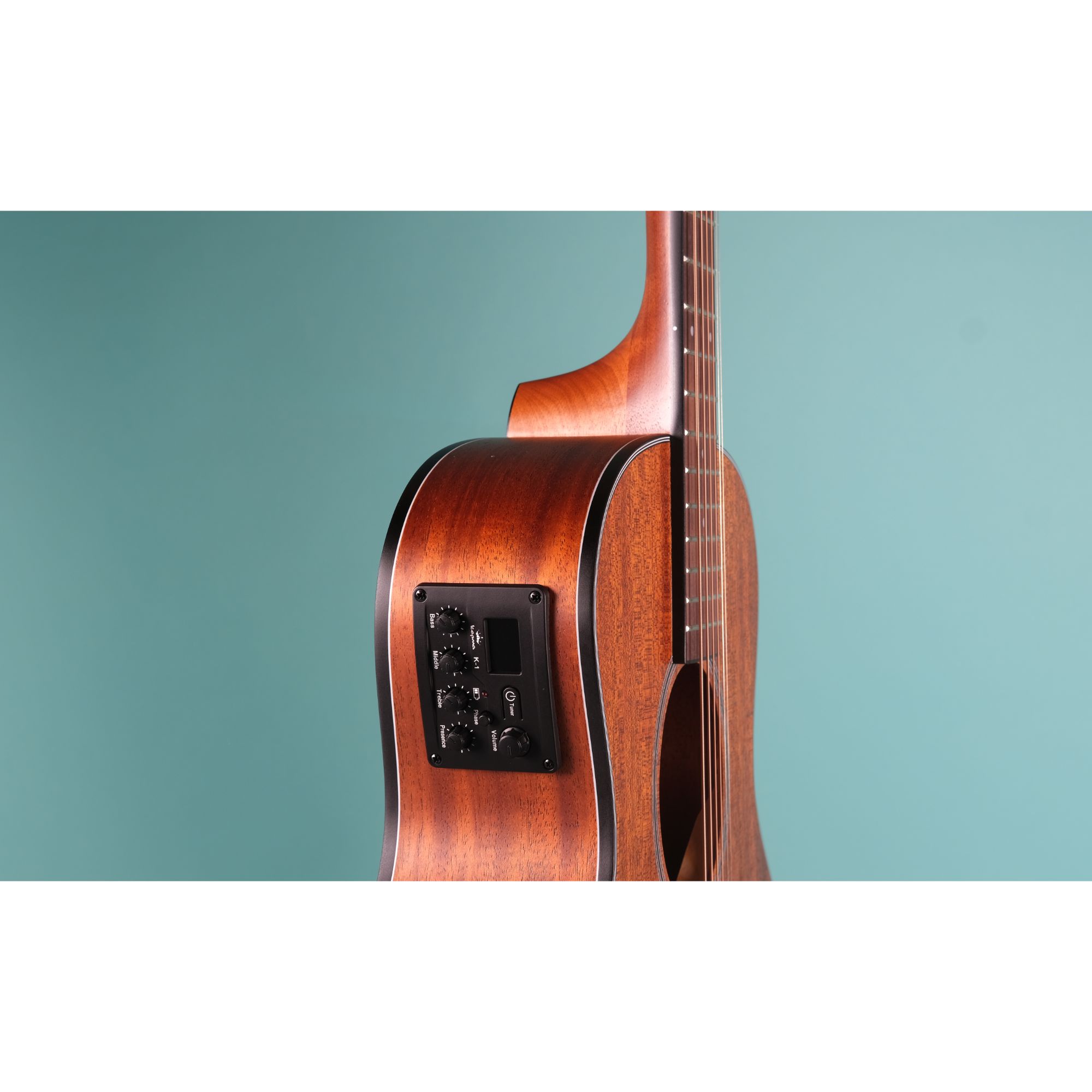 Kepma ES36-E Semi Acoustic Travel Guitar- All Mahogany