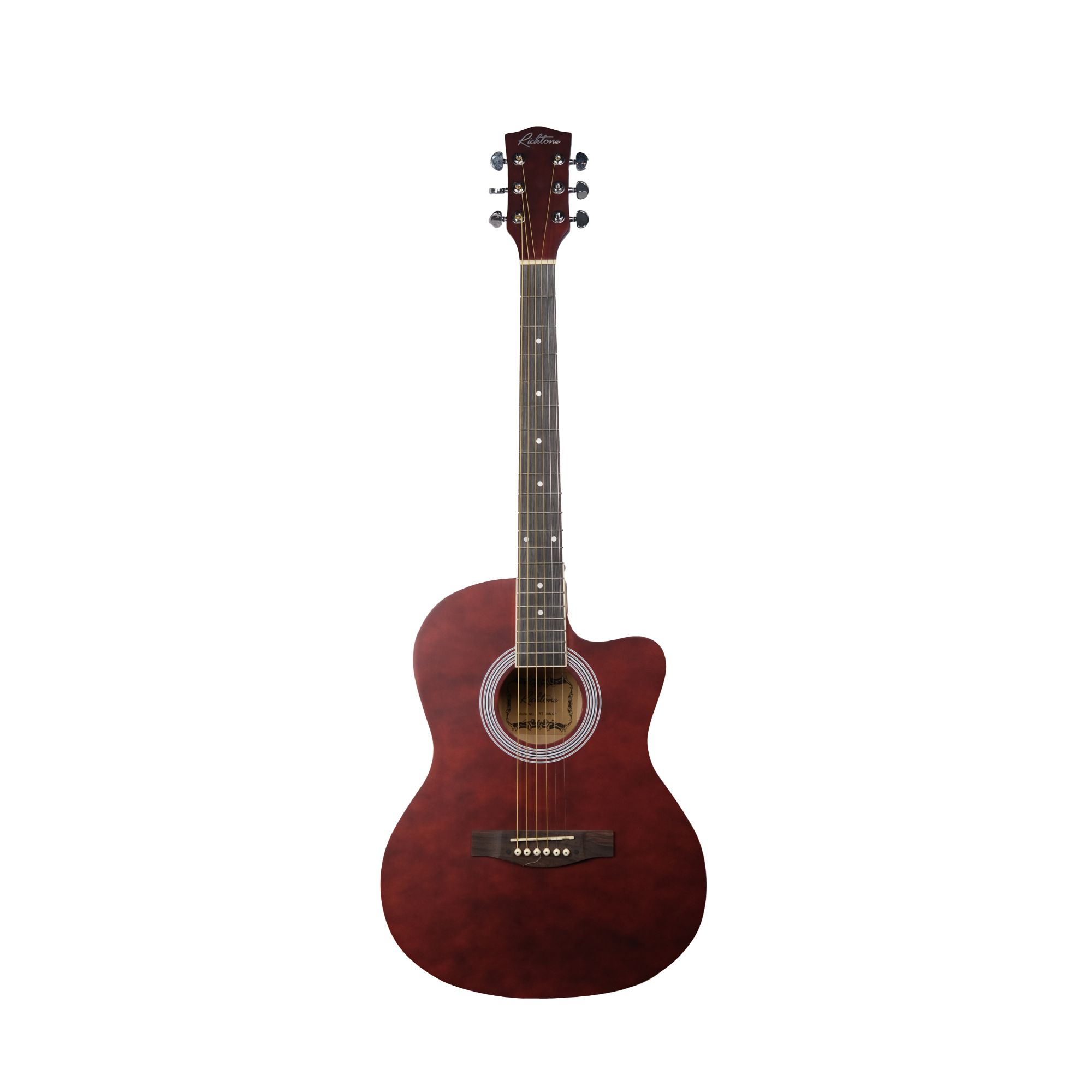 39inch RT39CE Piezo chocolate matt cutaway semi acoustic guitar with bag and plectrums
