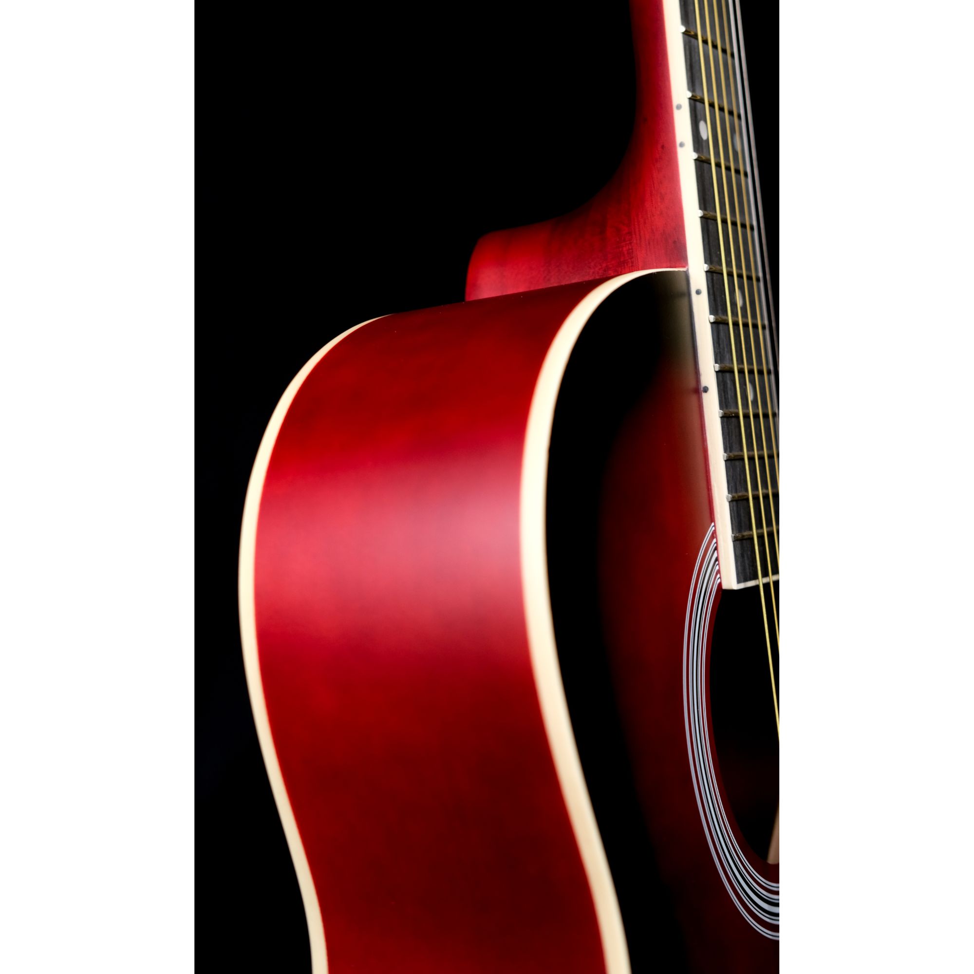 39inch RT39CE Piezo redburst matt cutaway semi acoustic guitar with bag and plectrums