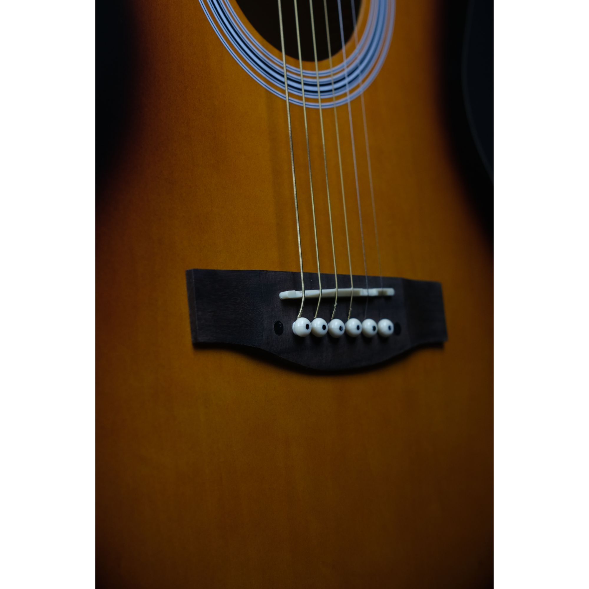 39inch RT39CE Piezo Sunburst matt cutaway semi acoustic guitar with bag and plectrums
