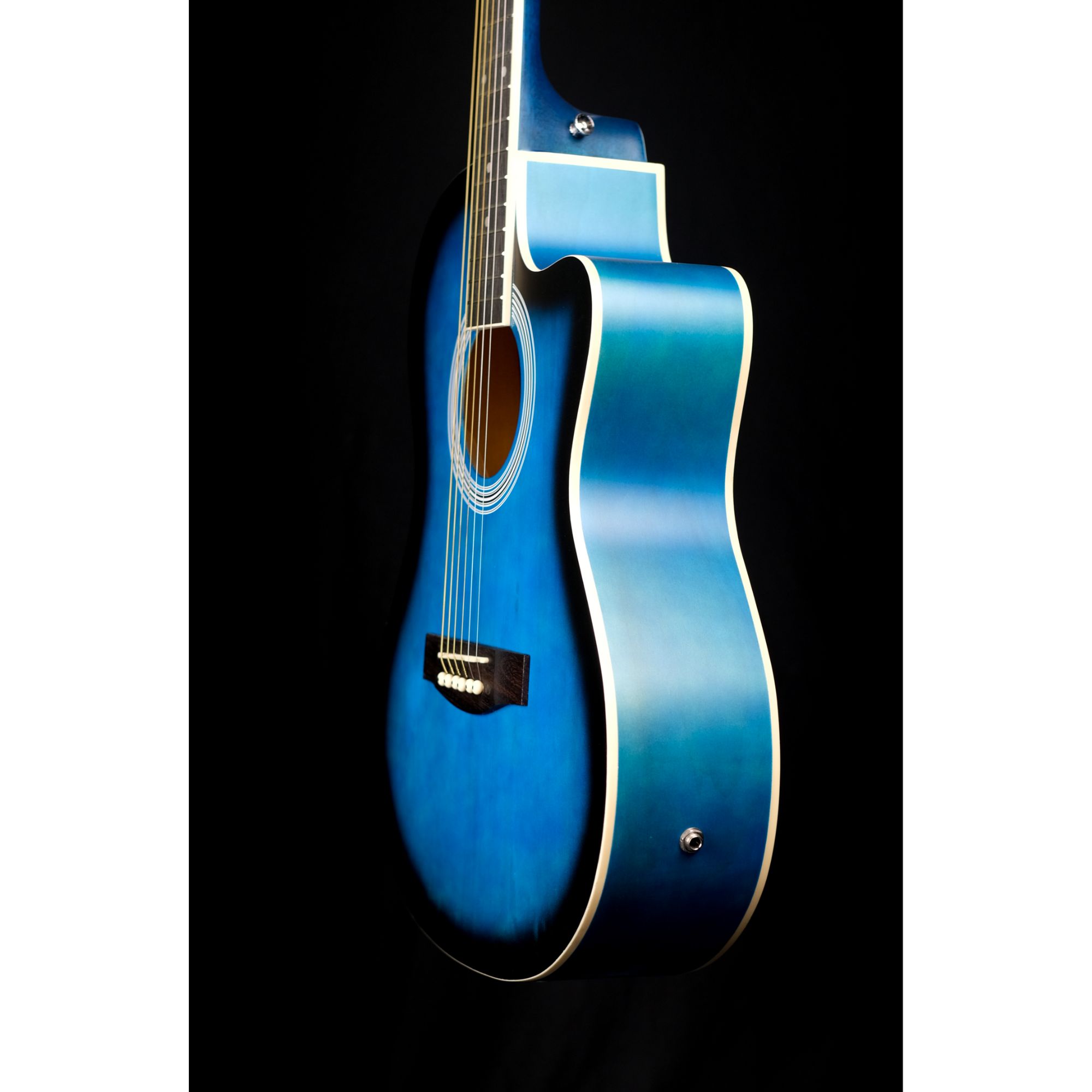 39inch RT39CE Piezo blueburst matt cutaway semi acoustic guitar with bag and plectrums
