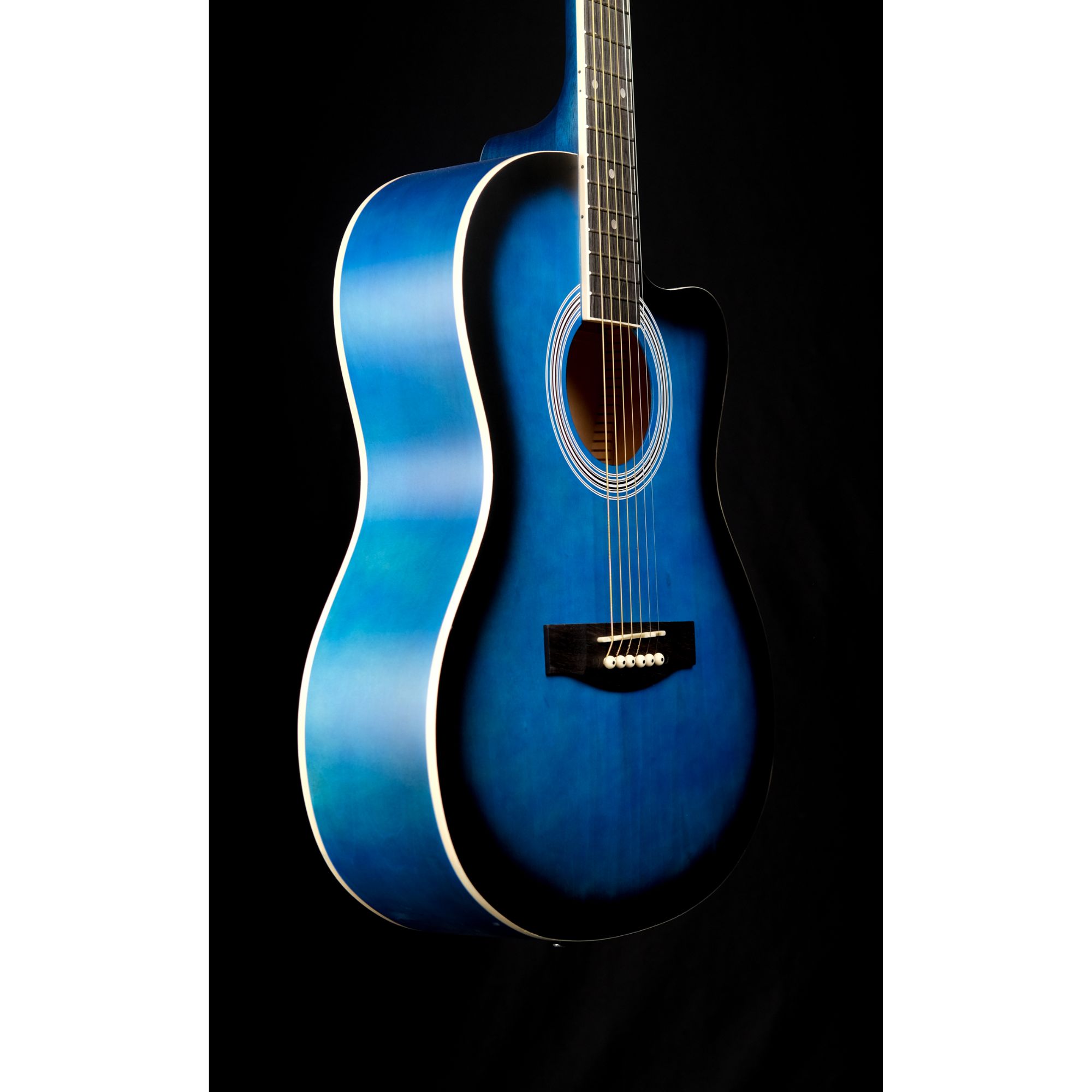 39inch RT39CE Piezo blueburst matt cutaway semi acoustic guitar with bag and plectrums