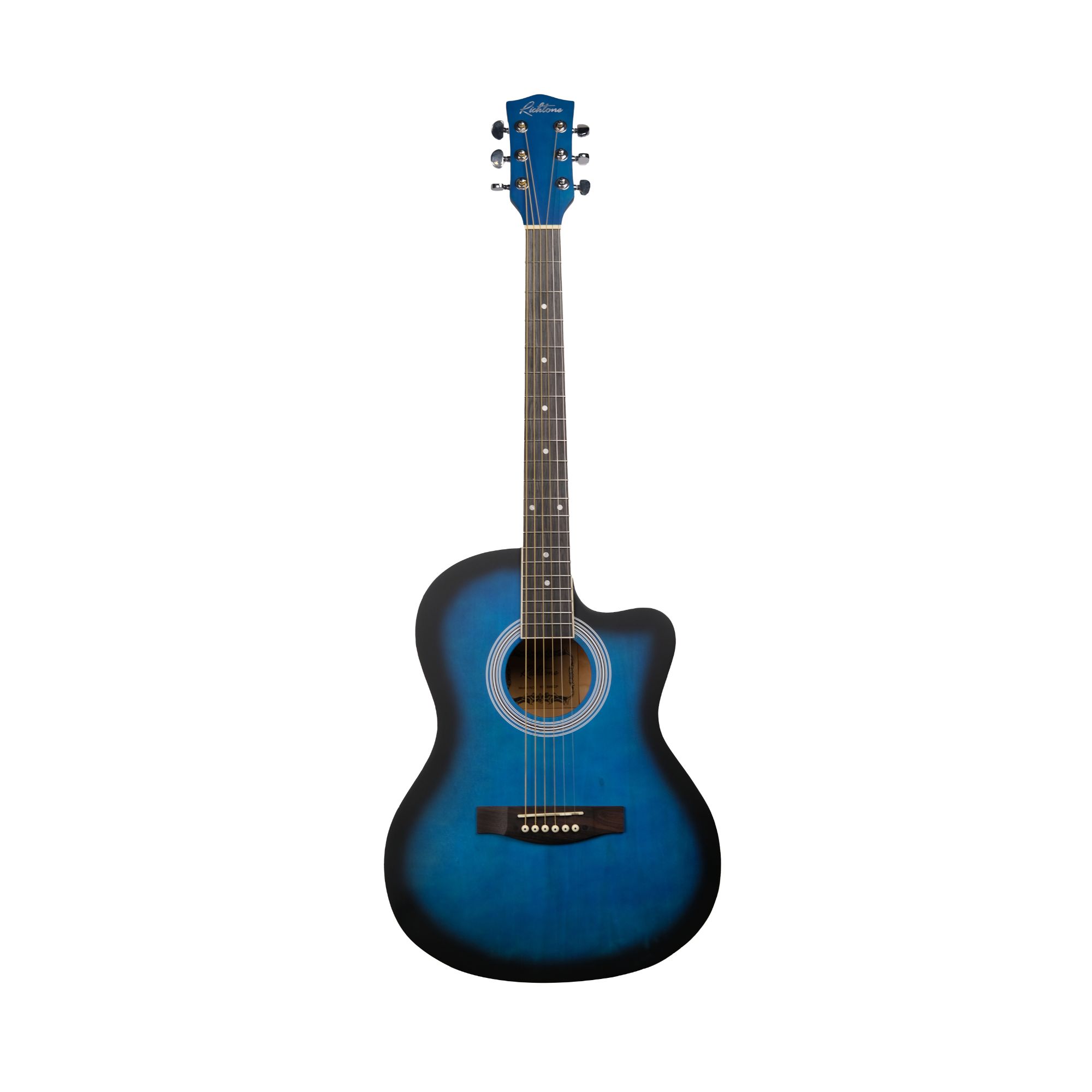 39inch RT39CE Piezo blueburst matt cutaway semi acoustic guitar with bag and plectrums