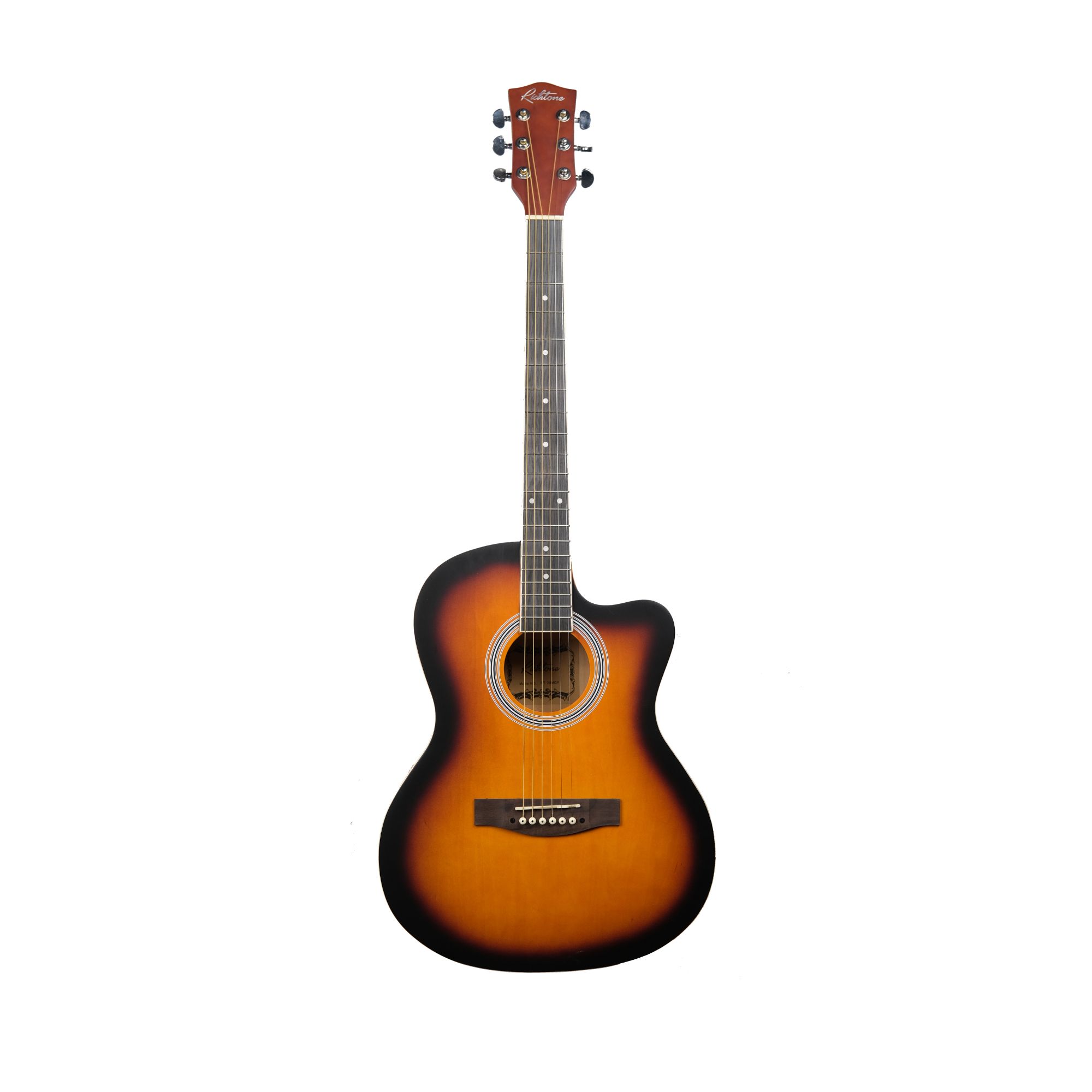 39inch RT39CE Piezo Sunburst matt cutaway semi acoustic guitar with bag and plectrums