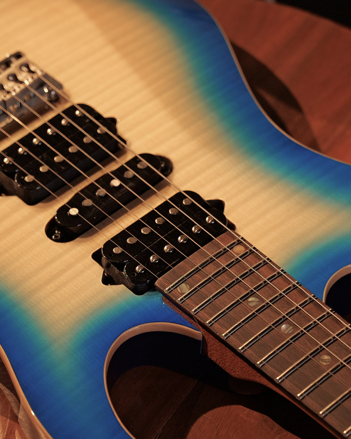 SQOE SEIB998 Cowboy Blue Custom HSH Electric Guitar