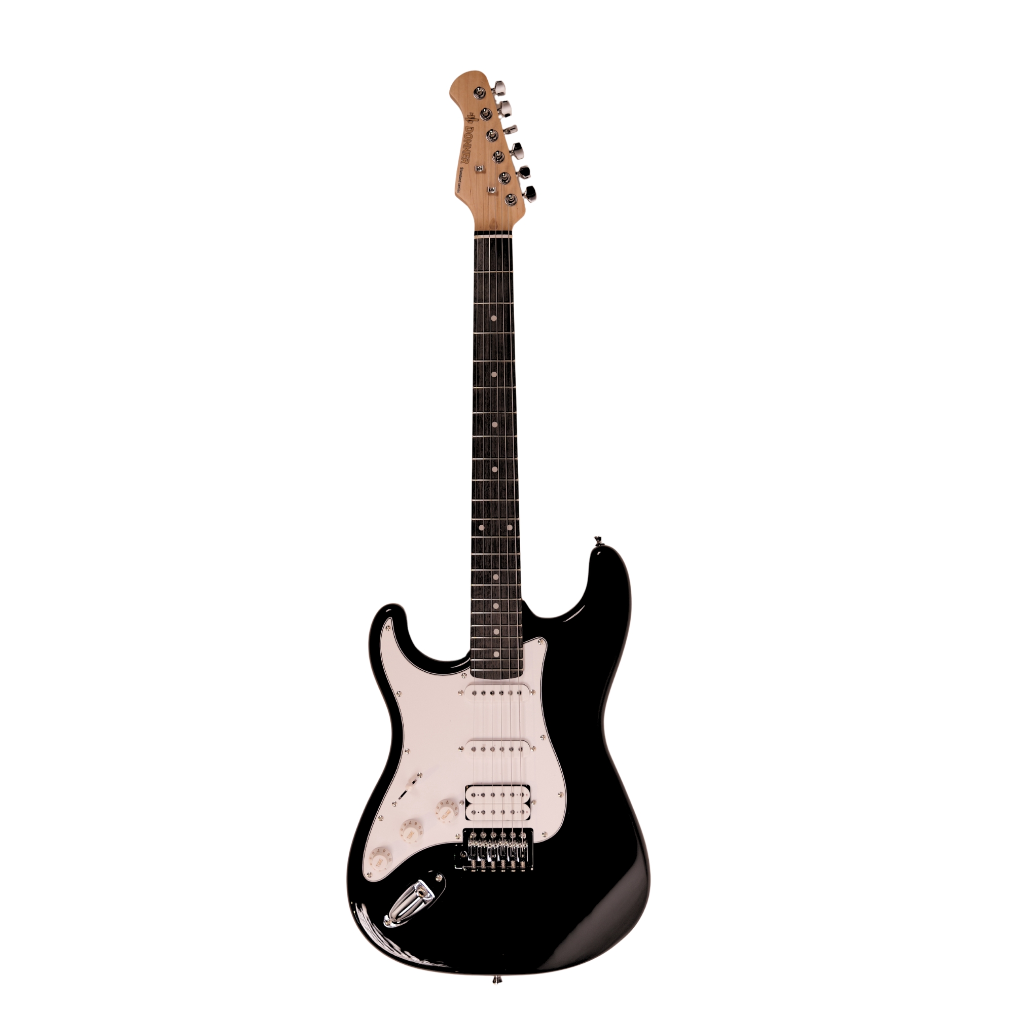 Donner Lefty DST-100BL 39 Inch Full Size Electric Guitar Kit Solid Body Black Beginner Starter with Amplifier Bag Capo Strap String Tuner Cable Picks