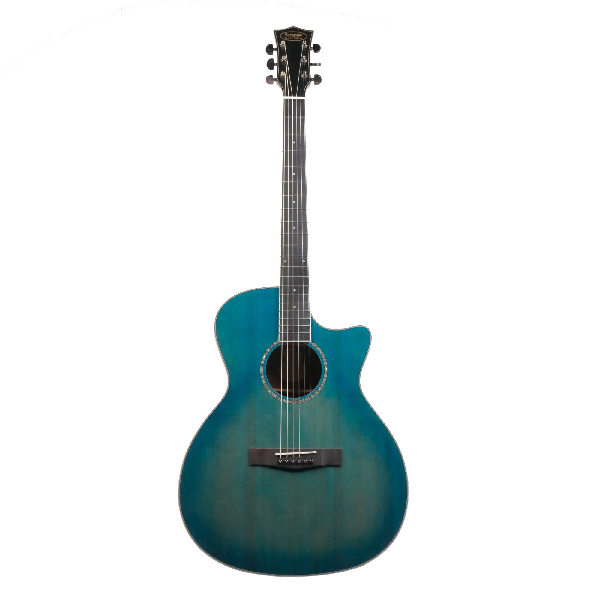 SQOE S340 FGCS Solid top Acoustic guitar - classic cherry burst gloss