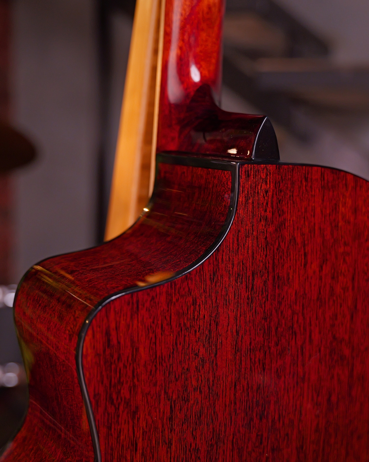 Strydom F240CE auditorium semi acoustic guitar Cherry red gloss