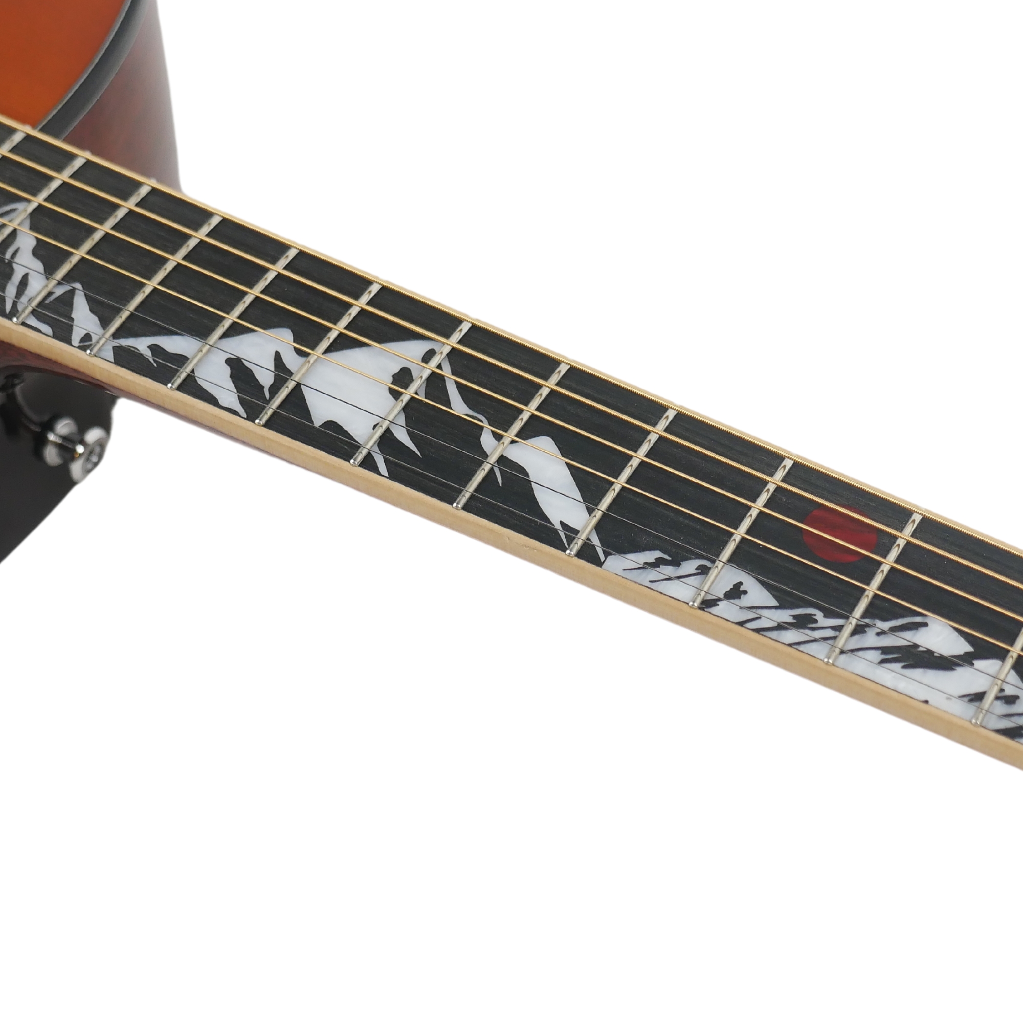 Strydom GA241CE Red moon Semi-Acoustic guitar Sunset