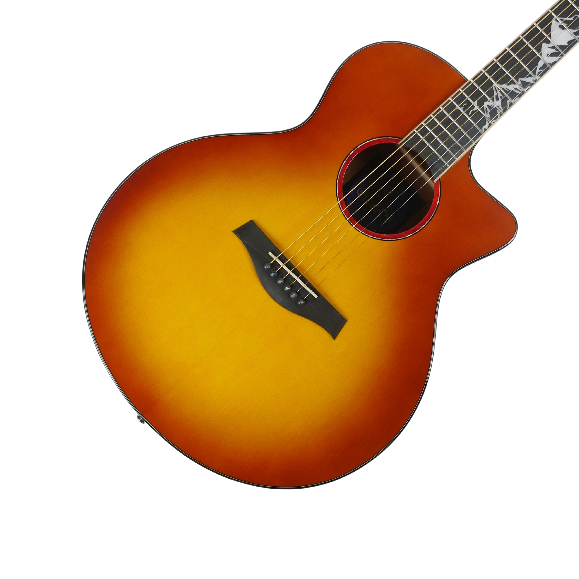 Strydom GA241CE Red moon Semi-Acoustic guitar Sunset