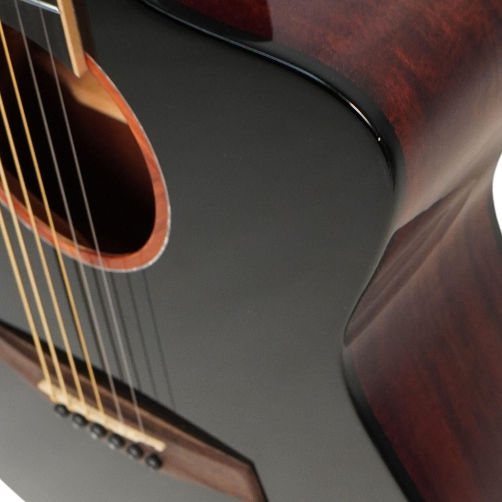 Strydom F239CE 39inch Semi-Acoustic guitar Black top gloss