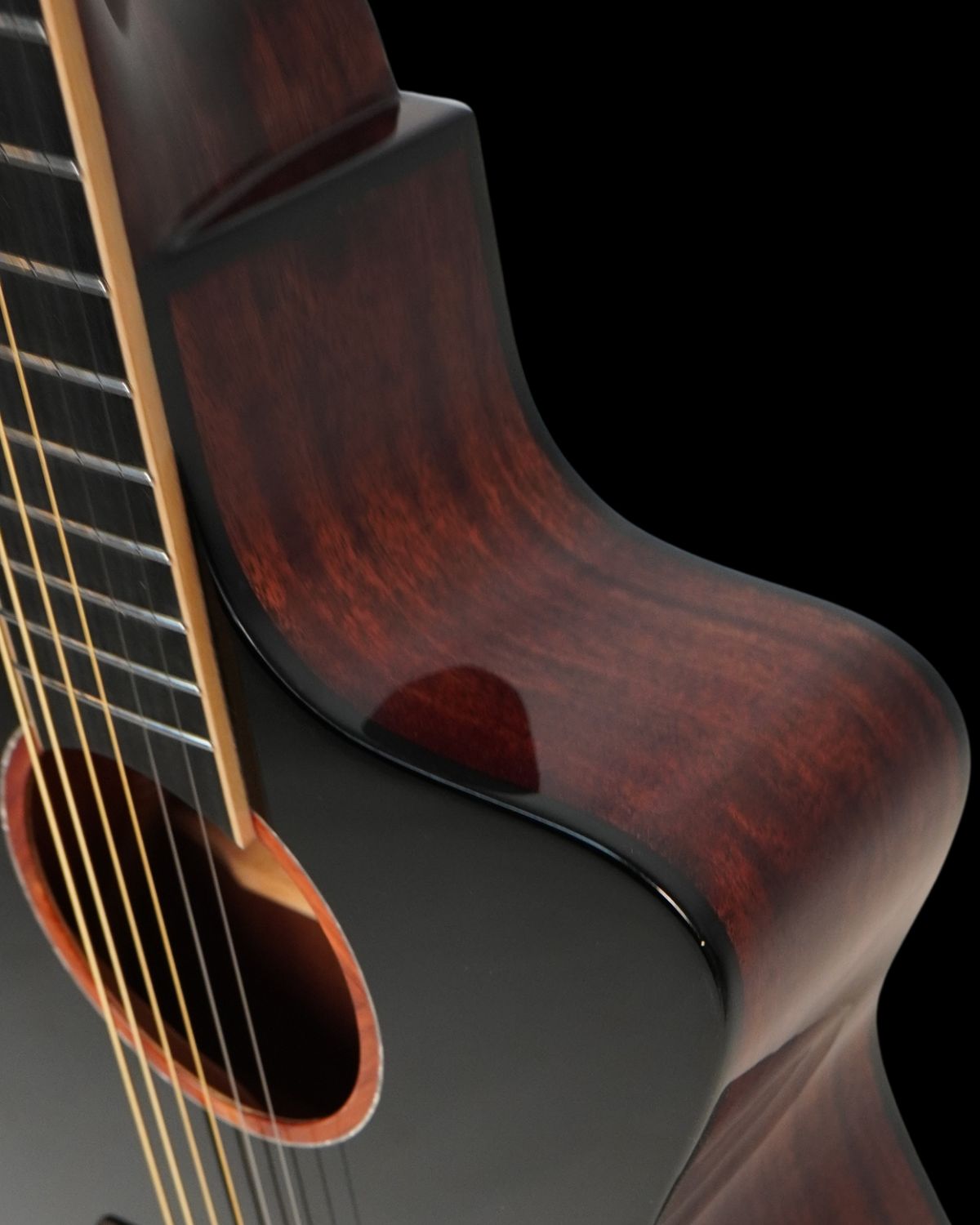 Strydom F239CE 39inch Semi-Acoustic guitar Black top gloss