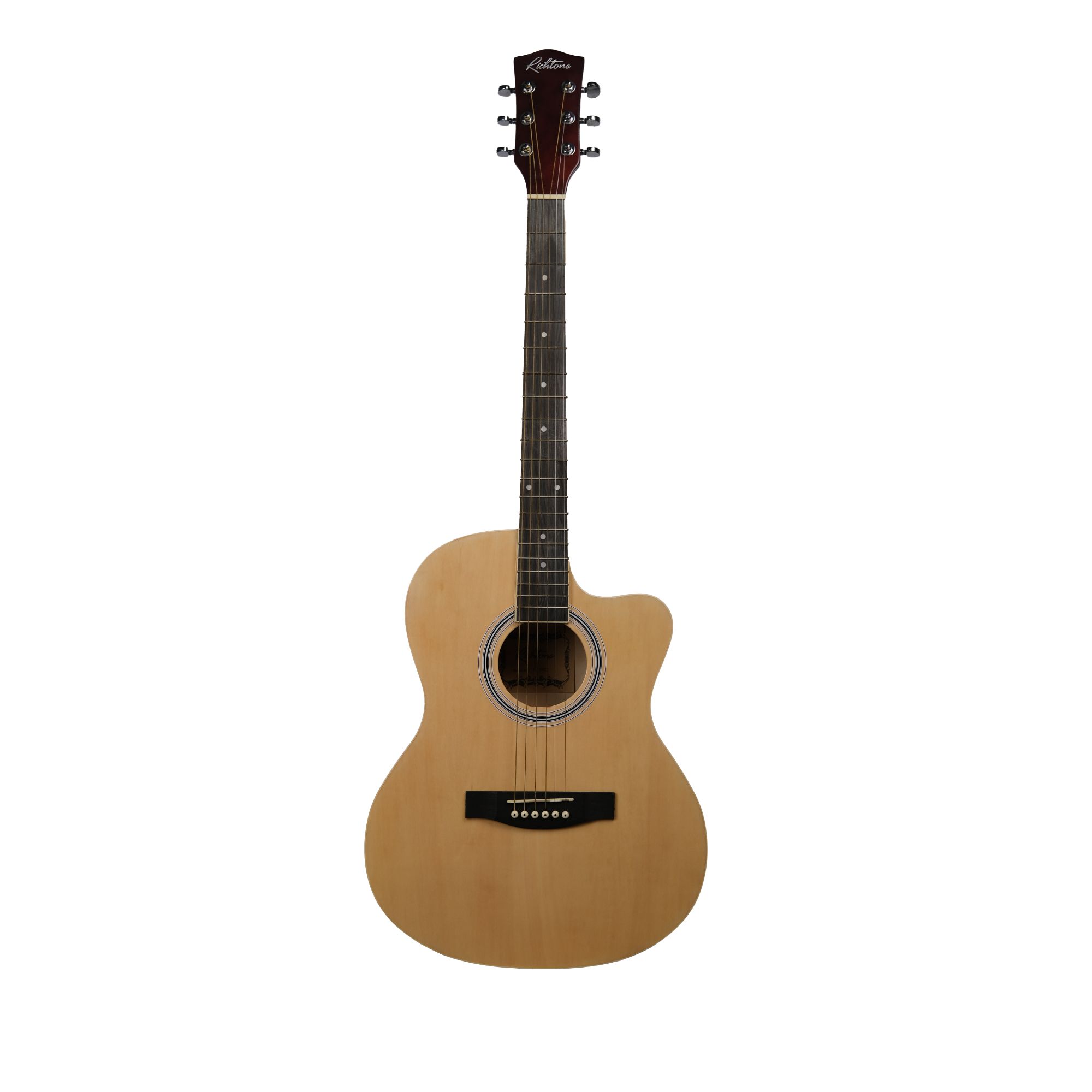 Richtone 39inch RT39C Redburst glossy cutaway guitar
