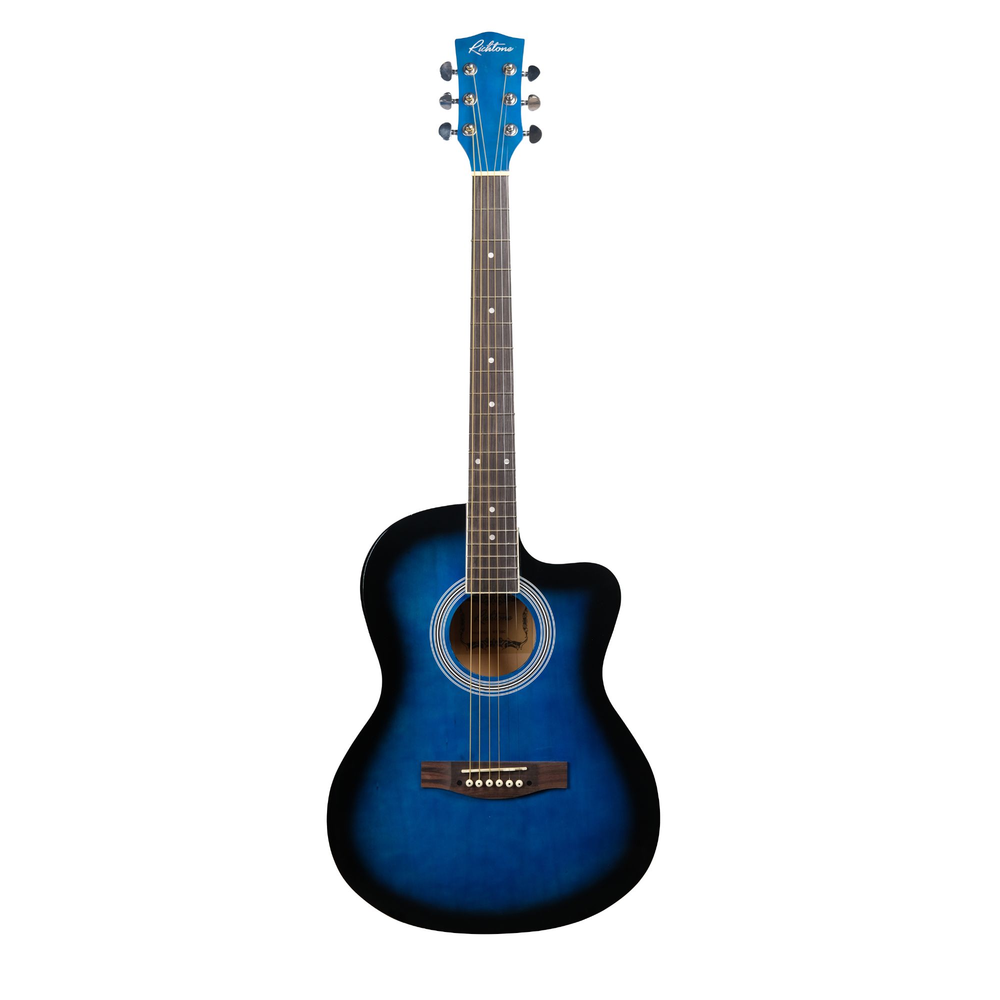 Richtone 39inch RT39C Redburst glossy cutaway guitar
