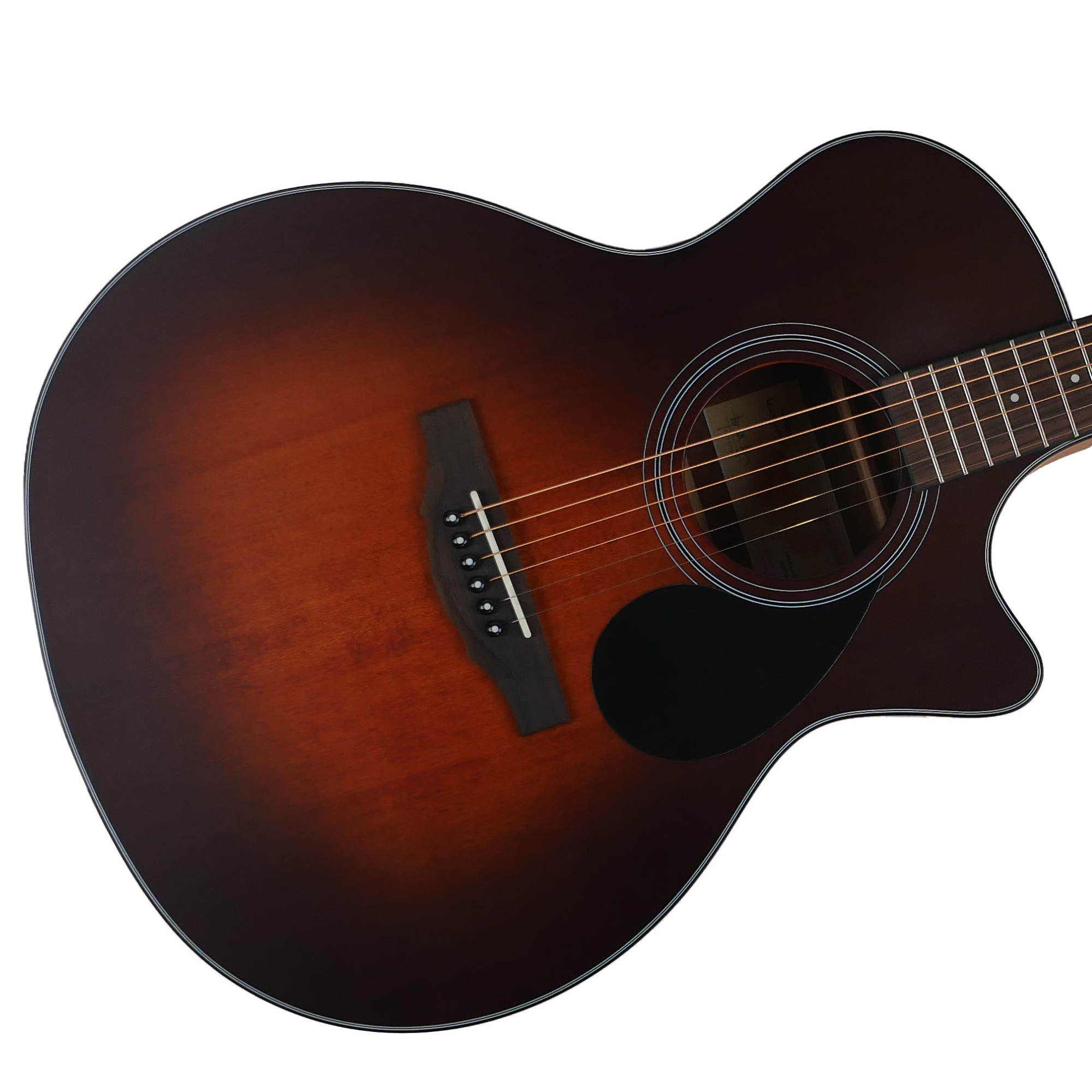 Kepma F0-BE Phoenix Series Solid Top with Fishman sonitone Semi-Acoustic Guitar - Cherry Red Matt